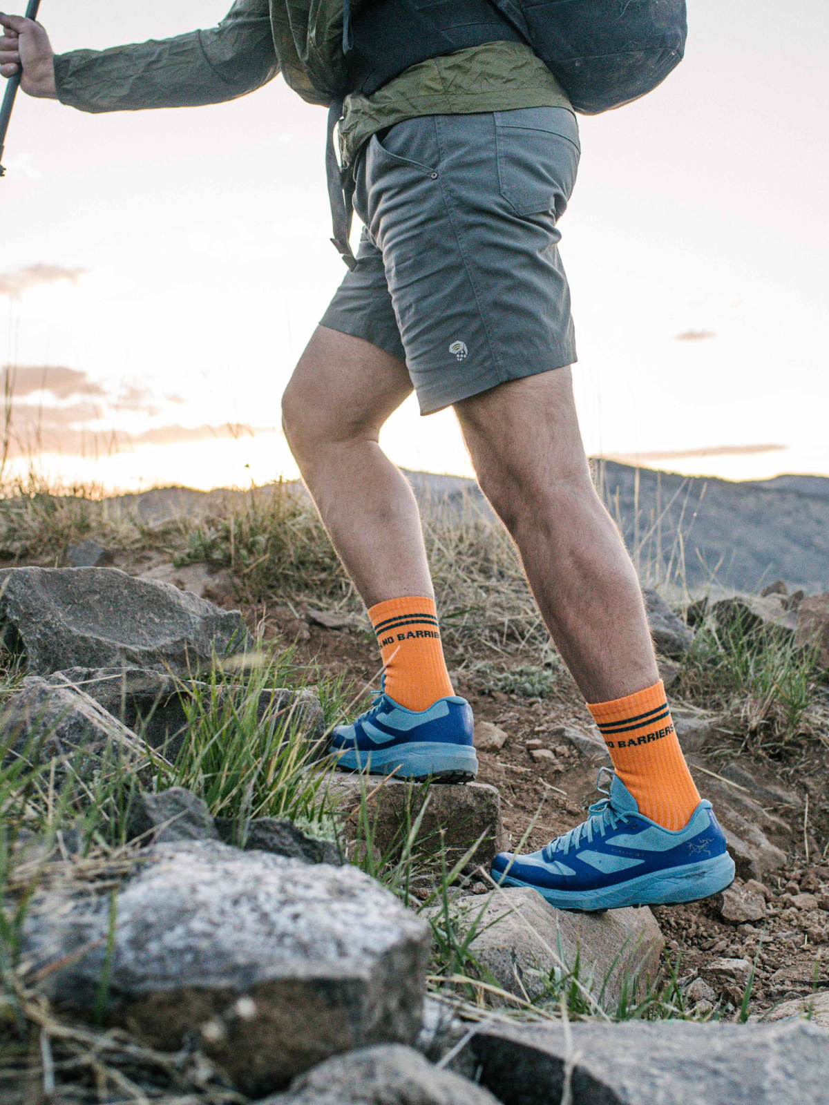 Two Blind Brothers - Gift No Barriers x 2BB Hiking Sock Bundle (2 Pairs) Orange
