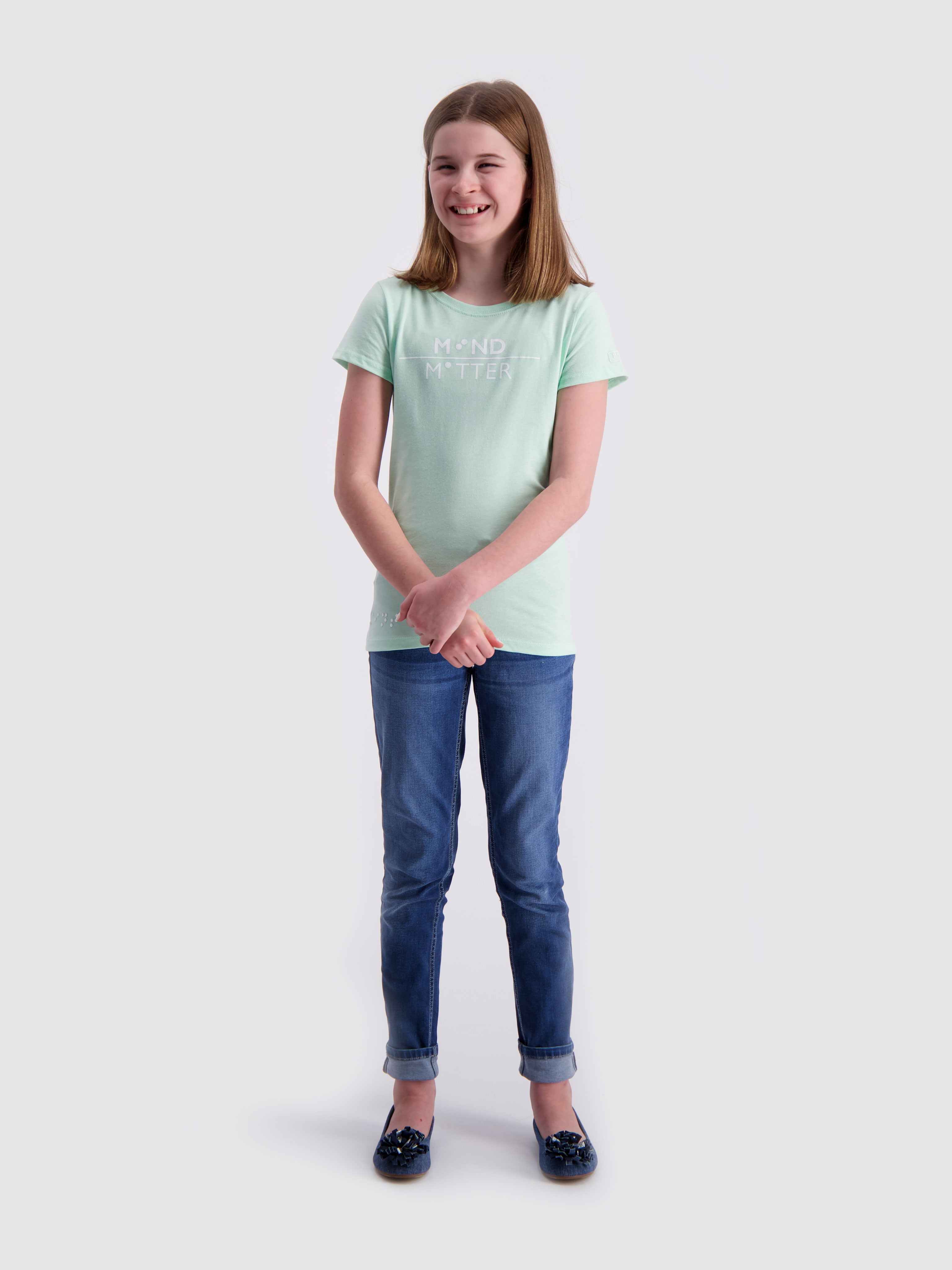 Two Blind Brothers - Girls' Mind Over Matter Graphic Tee Mint