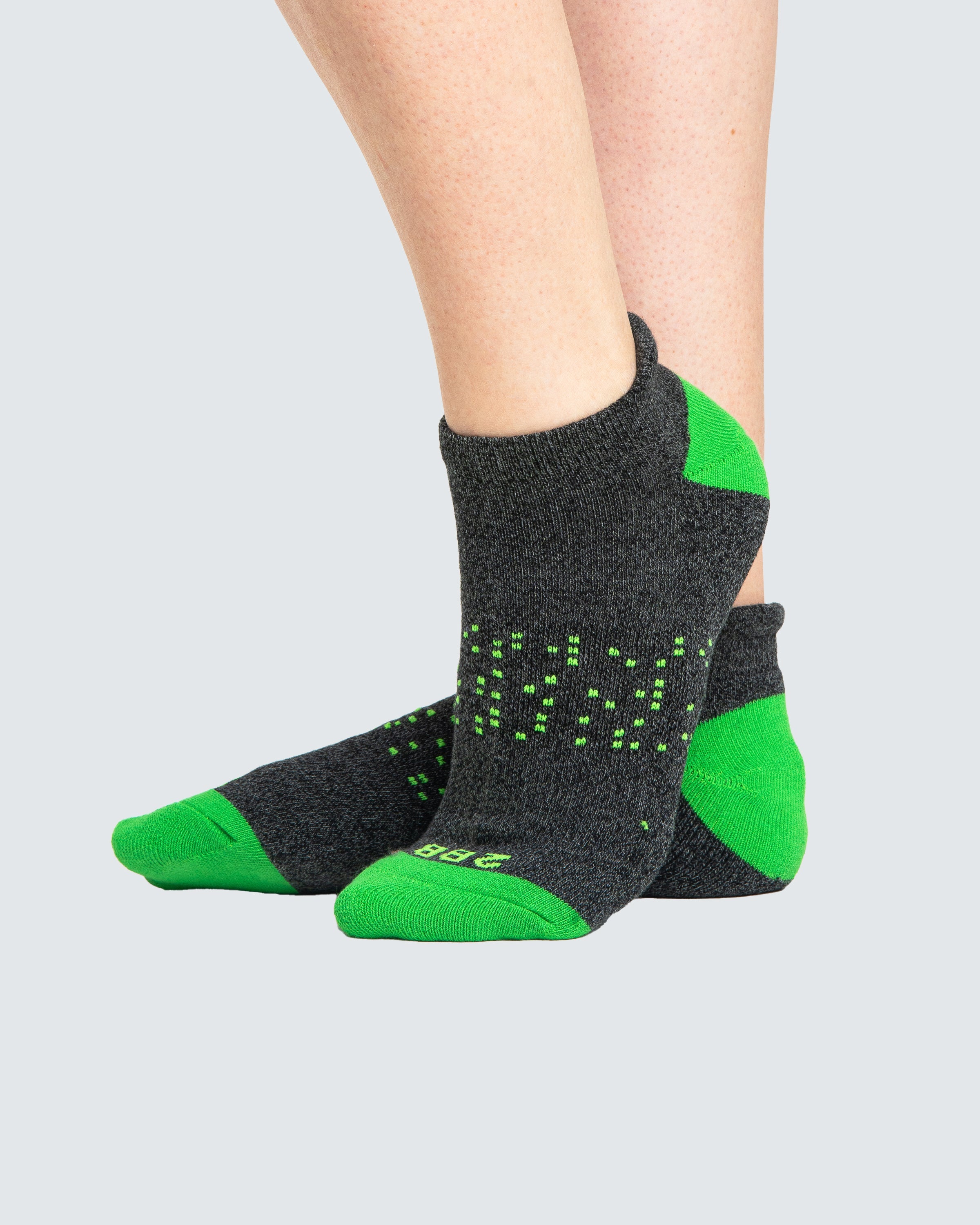 Two Blind Brothers - Gift Rainbow Ankle Sock Bundle (6 Pairs) green