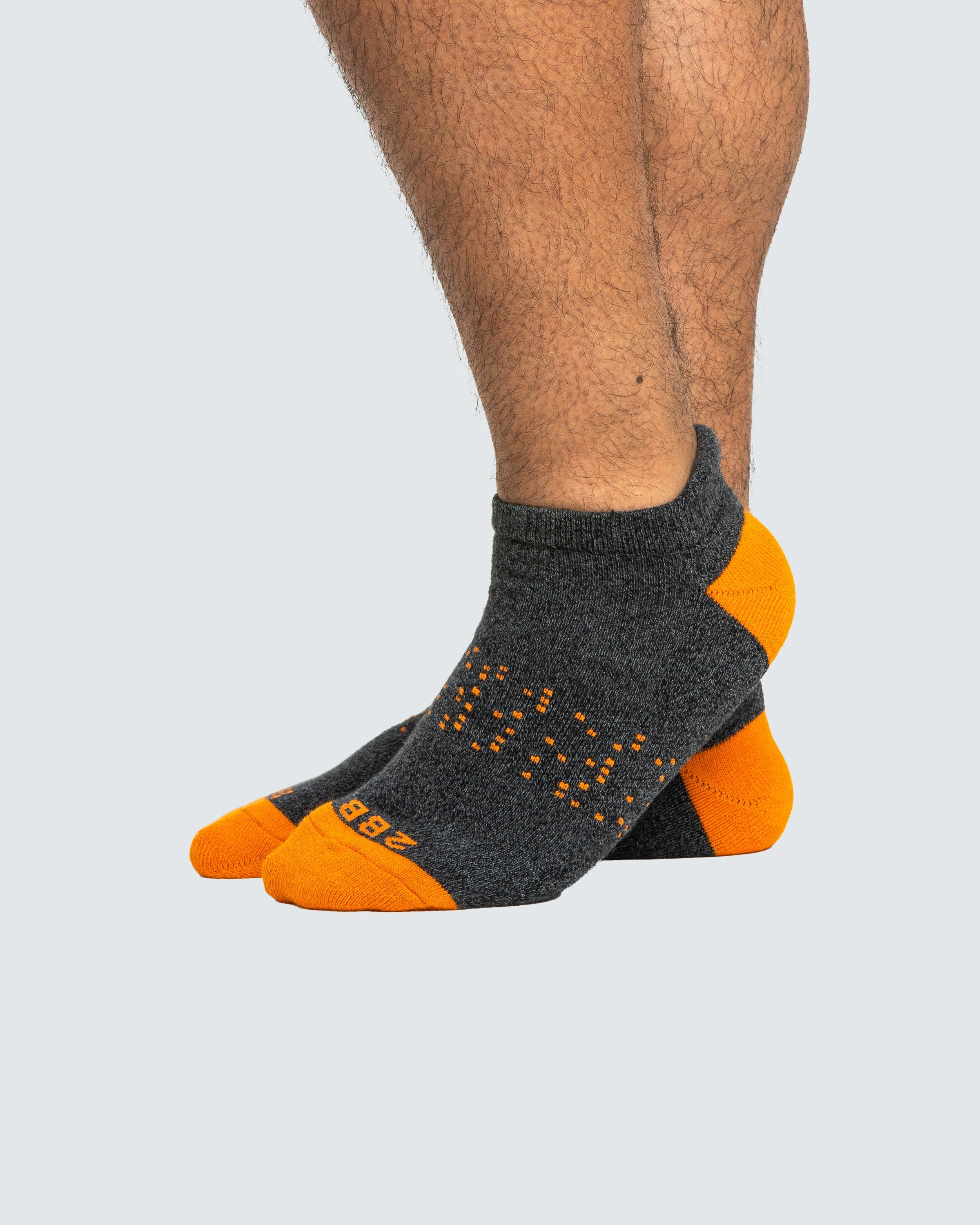 Two Blind Brothers - Gift Rainbow Ankle Sock Bundle (6 Pairs) orange