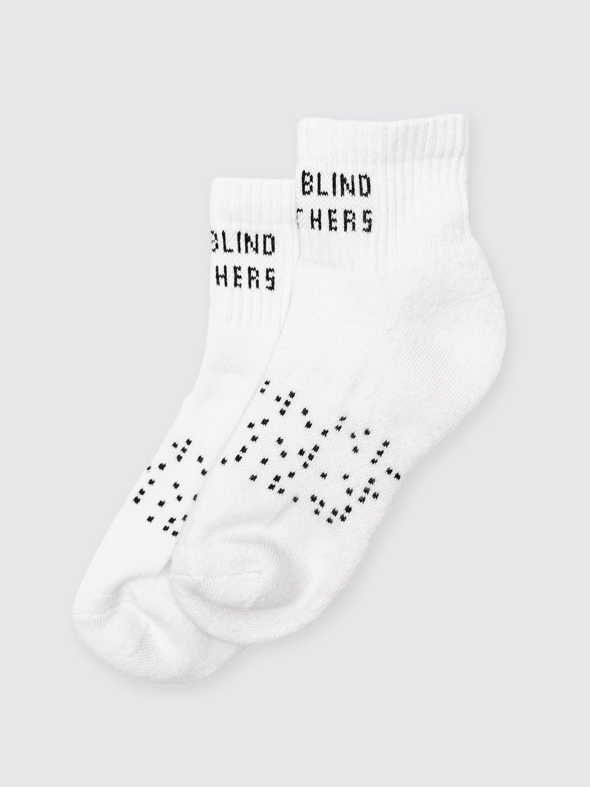 Two Blind Brothers - Gift Coolmax Quarter Sock Black + White Bundle (2 Pairs) White