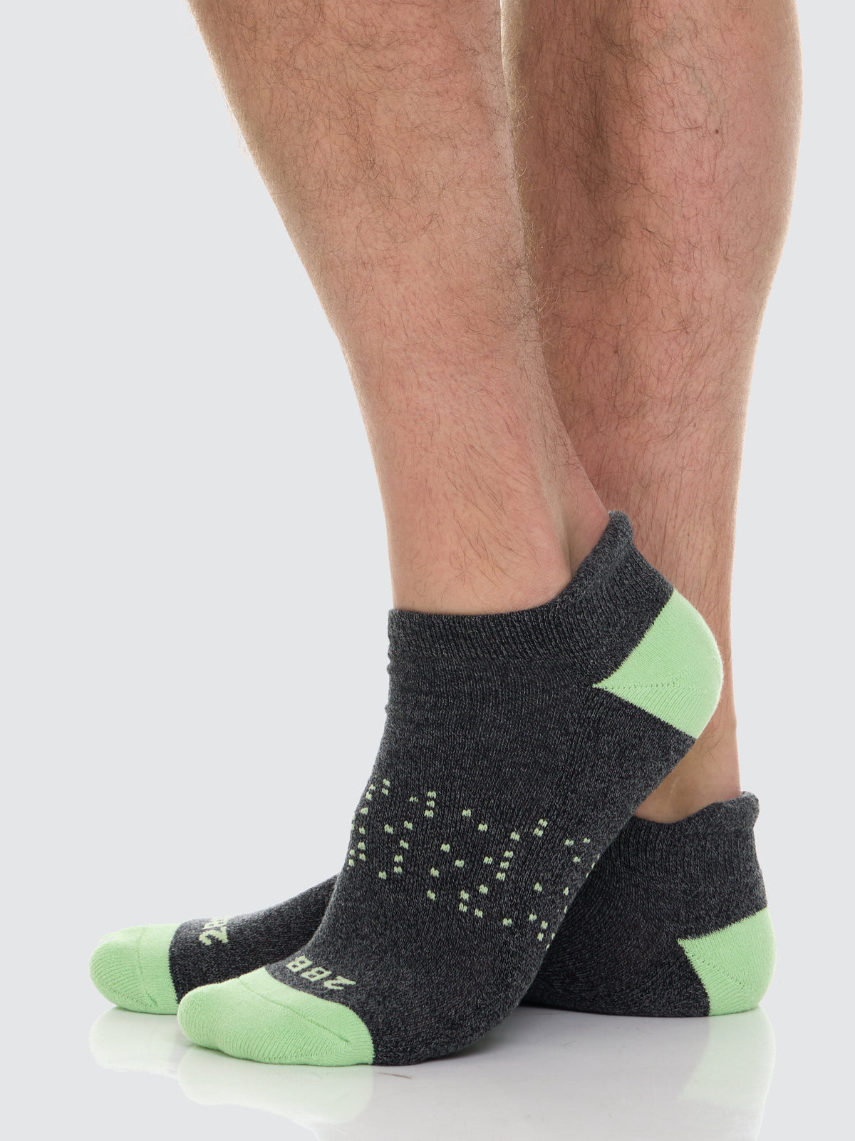 Two Blind Brothers - Gift Pastel Rainbow Ankle Sock Bundle (6 Pairs) Green