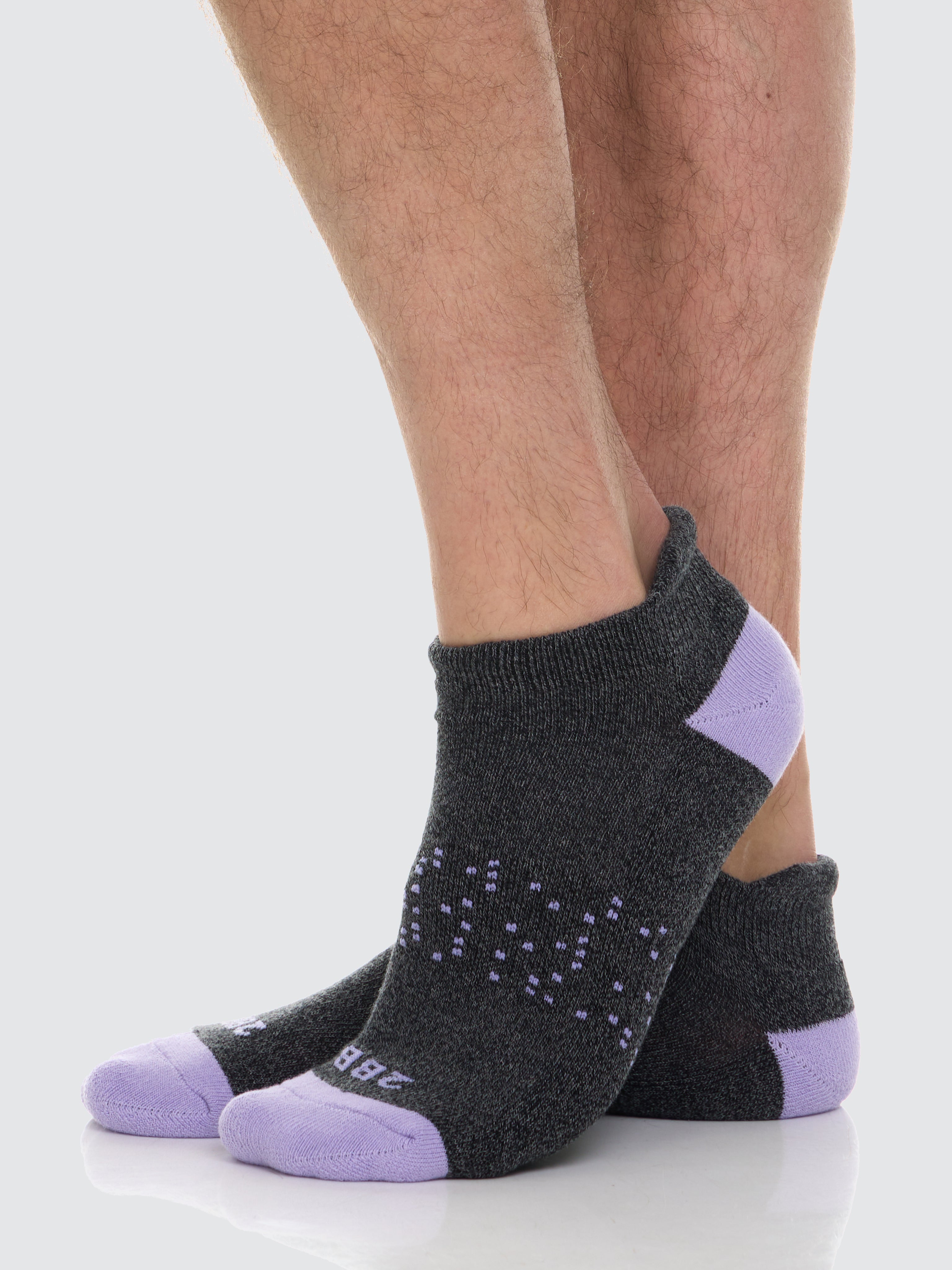 Two Blind Brothers - Gift Pastel Rainbow Ankle Sock Bundle (6 Pairs) Purple