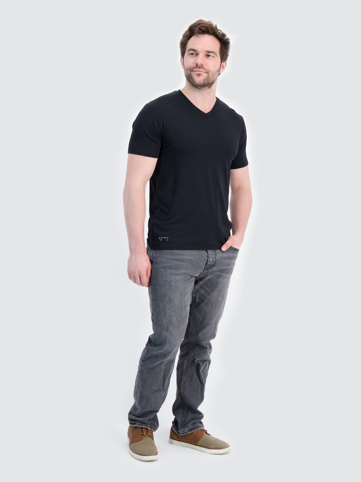 Two Blind Brothers - Mens Men's SS V-Neck Tee Black