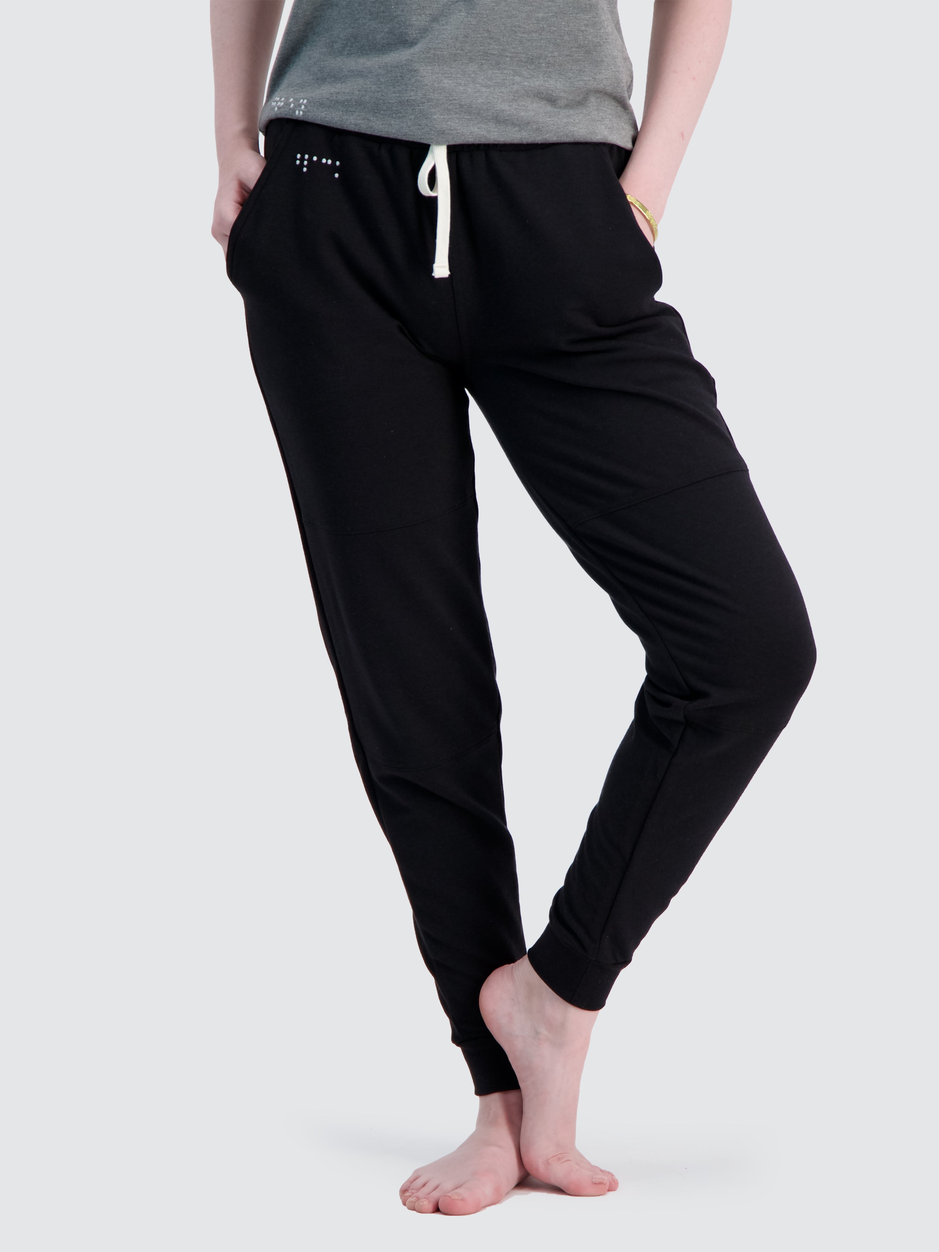 Two Blind Brothers - Womens Women's French Terry Jogger Black