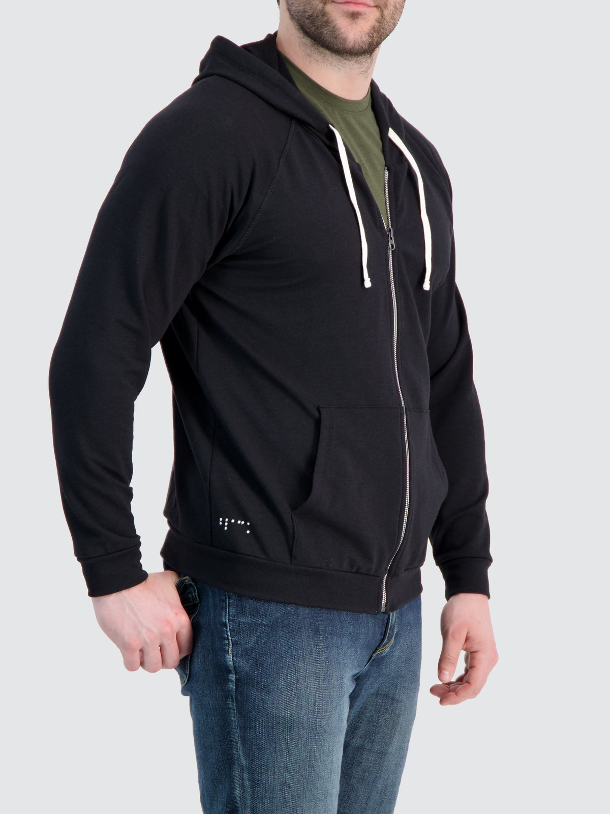 Two Blind Brothers - Mens Original Men's Zip-Up Hoodie Black