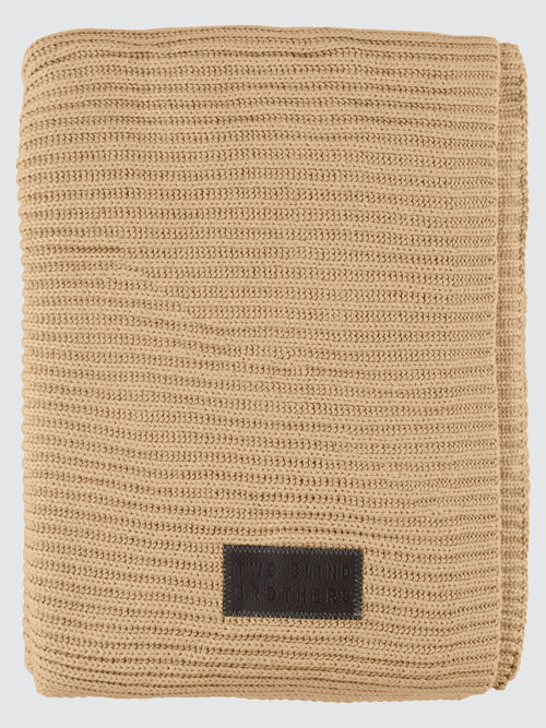Cotton Blanket in Camel
