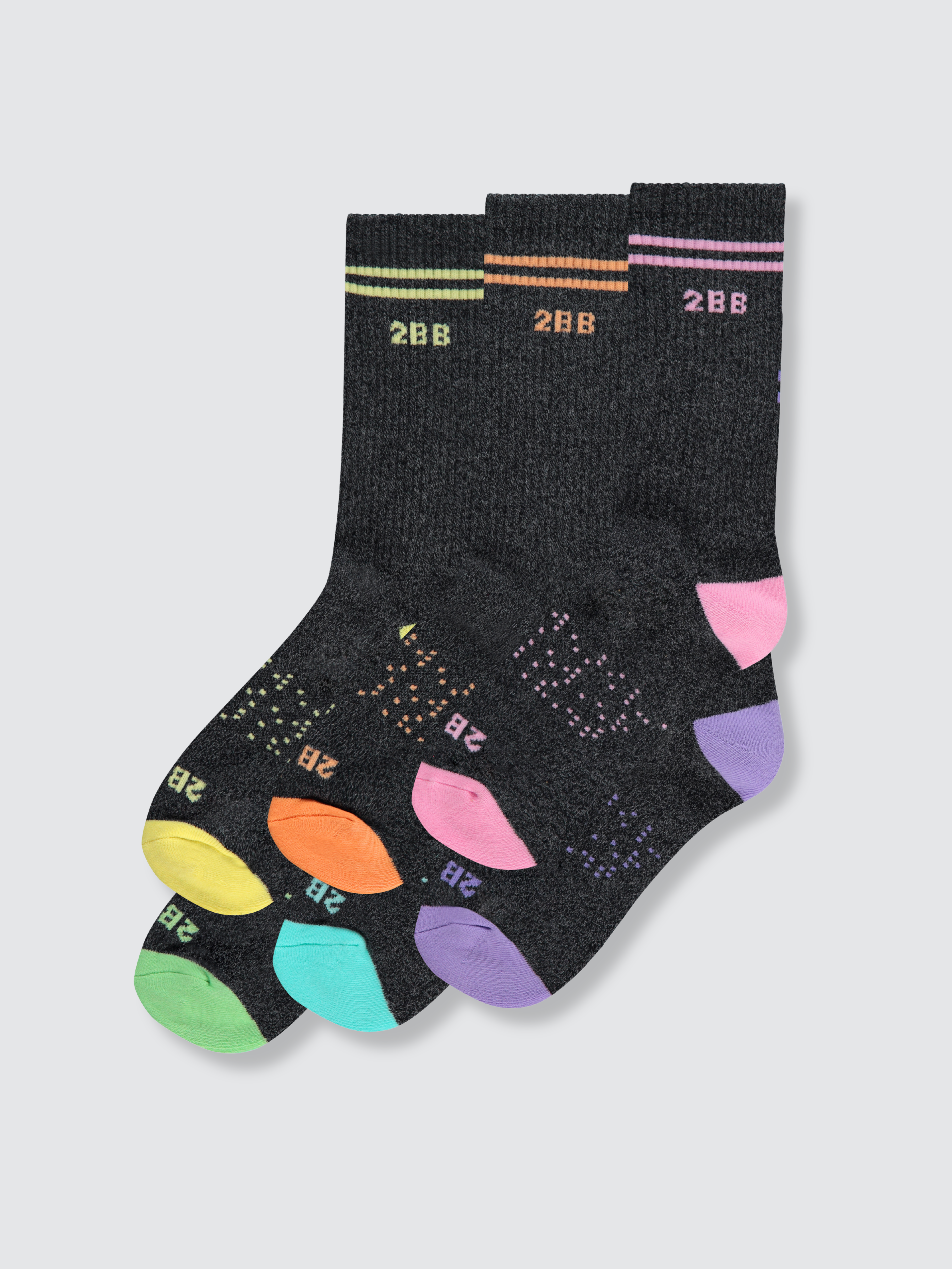 Two Blind Brothers - Gift Pastel Rainbow Calf Sock Bundle (6 Pairs) Pastel-Rainbow-Calf-Sock-Bundle-(6-Pairs)