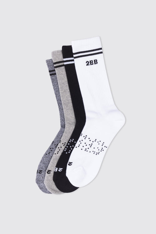 Neutral Calf Sock Bundle (4 Pairs) in One Size
