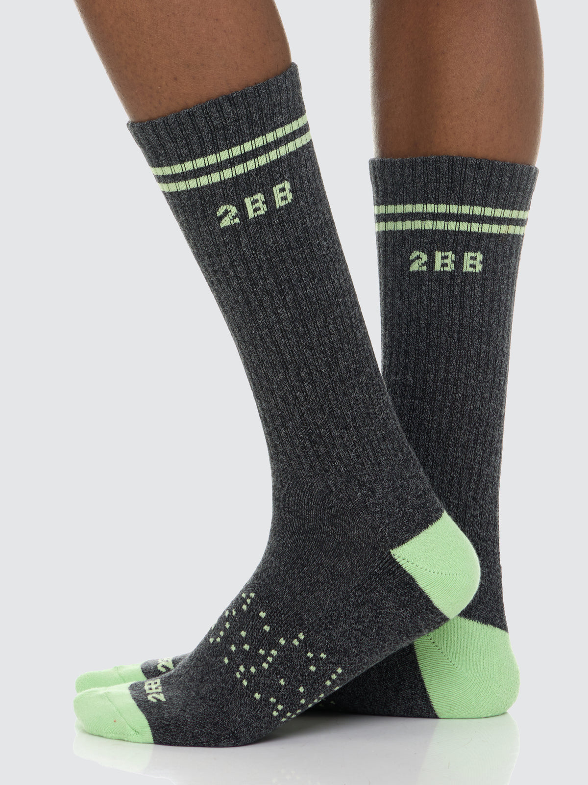 Two Blind Brothers - Gift Pastel Rainbow Calf Sock Bundle (6 Pairs) Green