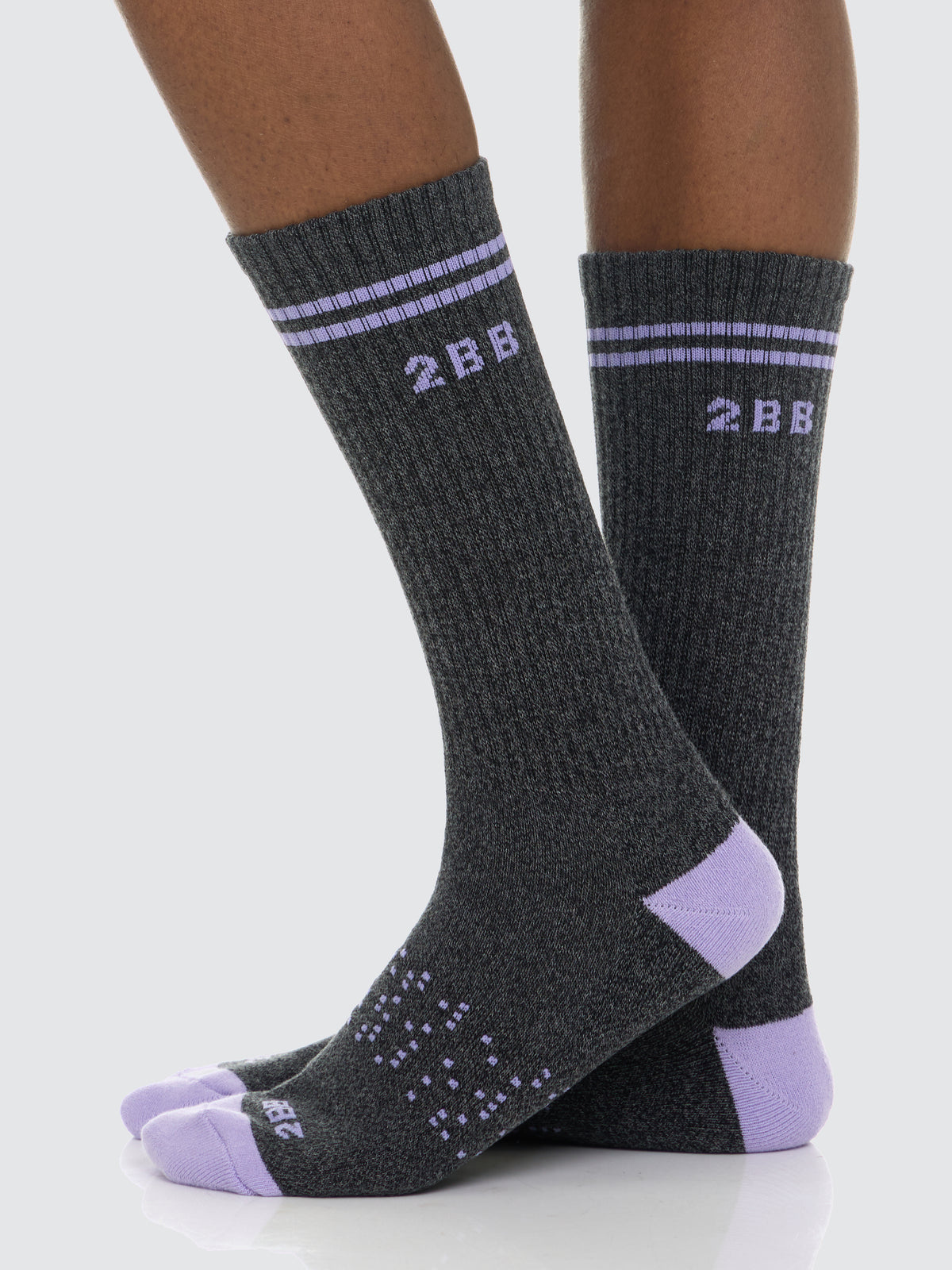 Two Blind Brothers - Gift Pastel Rainbow Calf Sock Bundle (6 Pairs) Purple