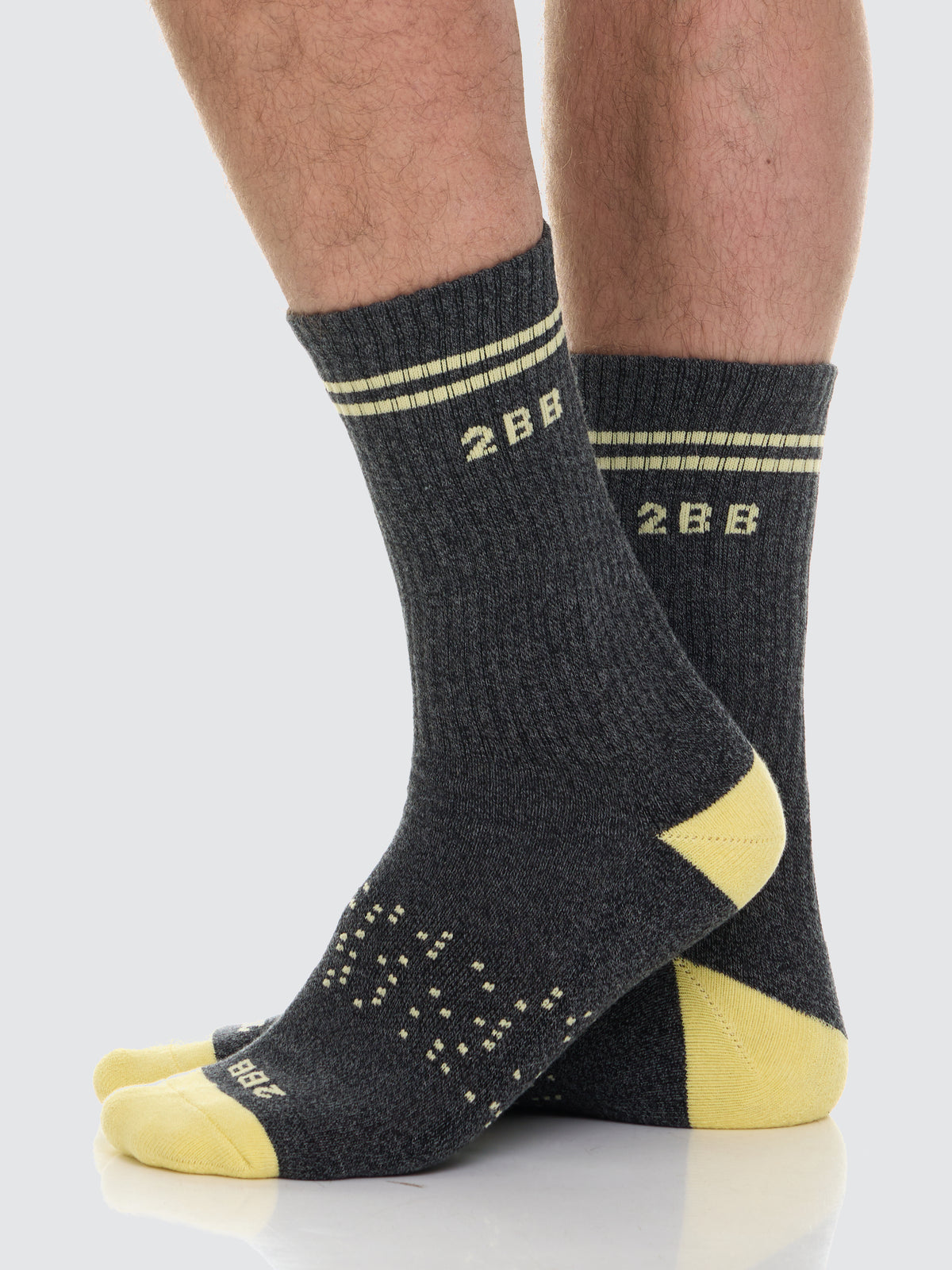 Two Blind Brothers - Gift Pastel Rainbow Calf Sock Bundle (6 Pairs) Yellow