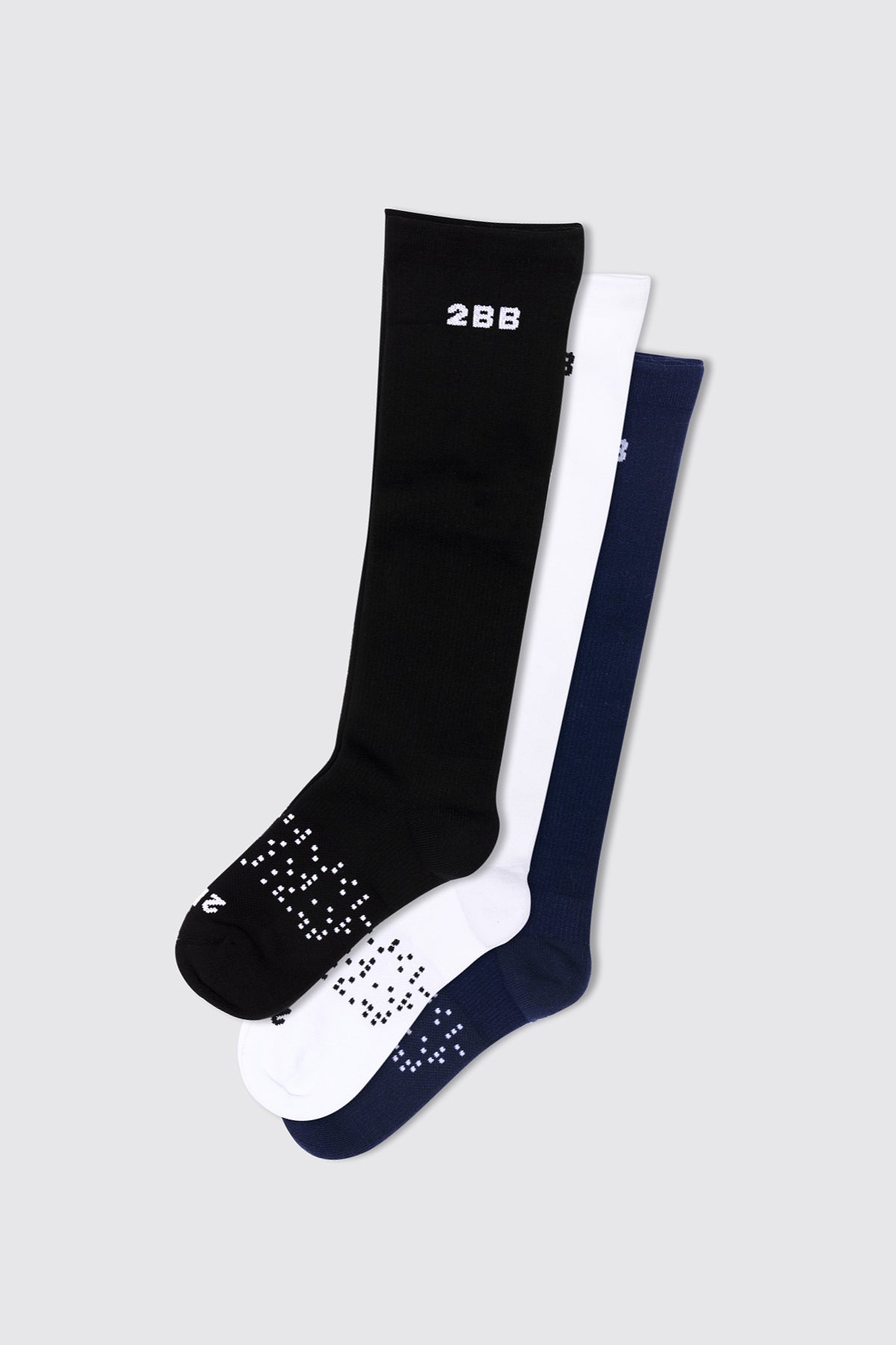 Two Blind Brothers - Gift Compression Sock Bundle (3 Pairs) Black-White-Navy