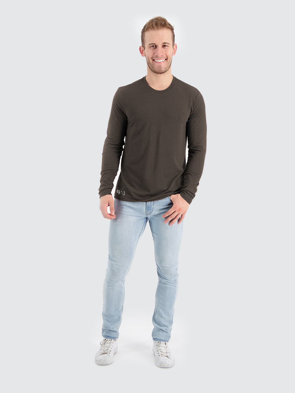 Two Blind Brothers - Mens Men's Long Sleeve Crewneck Graphite-Grey