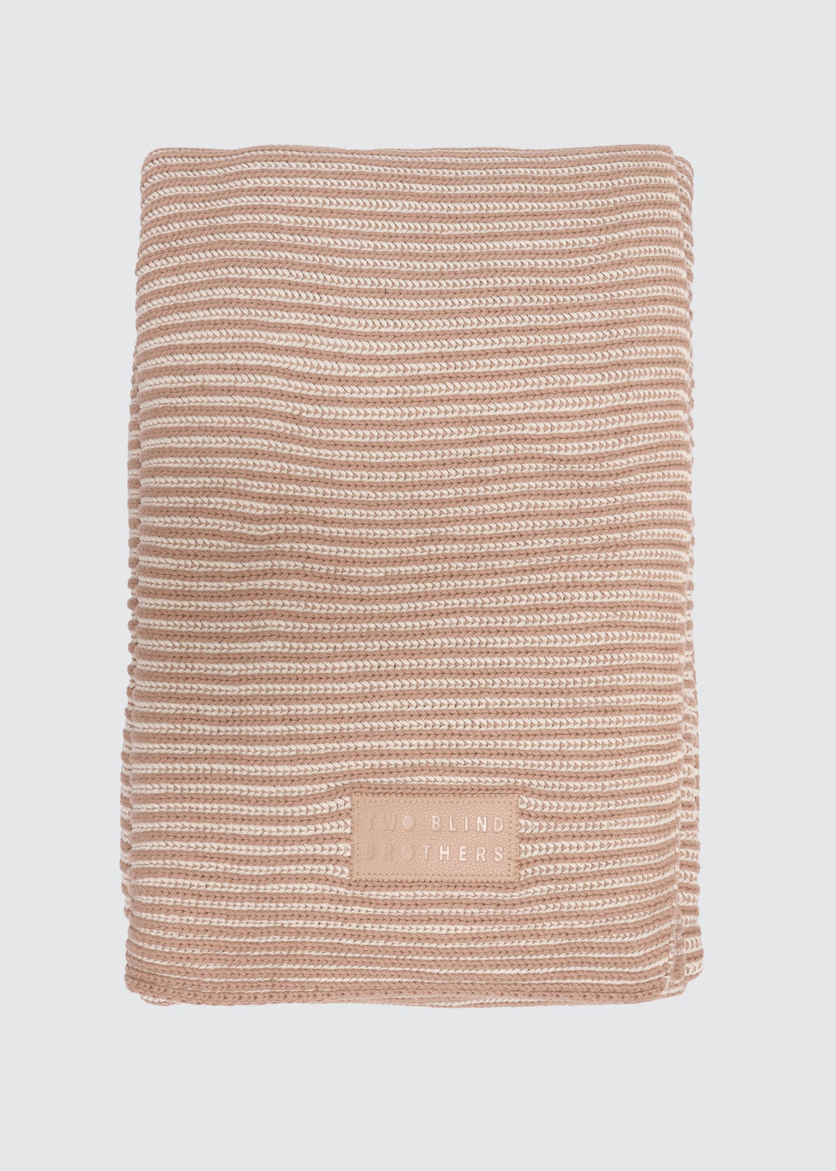 Two Blind Brothers - Gift Cotton Blanket Taupe-+-White