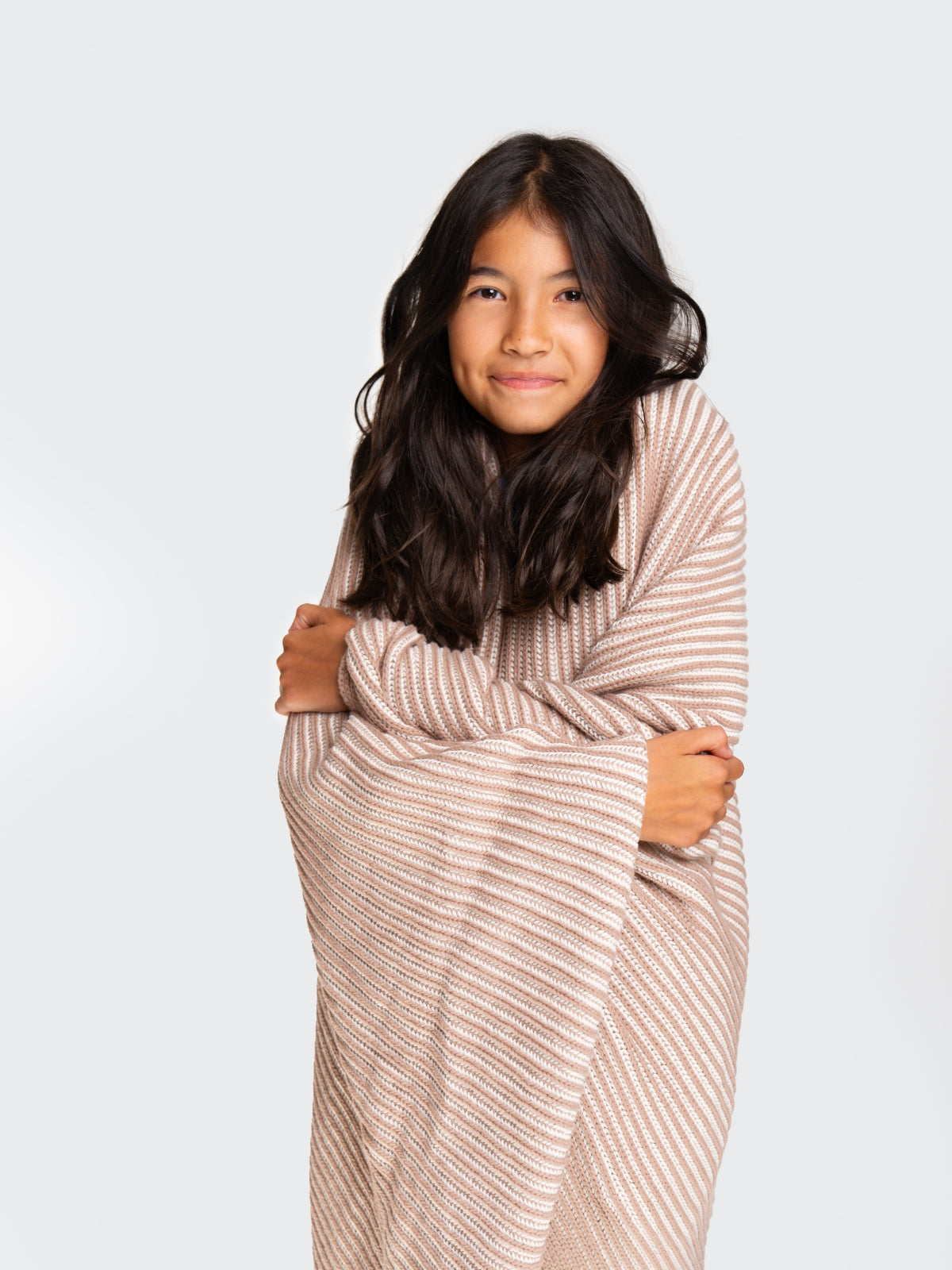 Two Blind Brothers - Gift Cotton Blanket Taupe-+-White