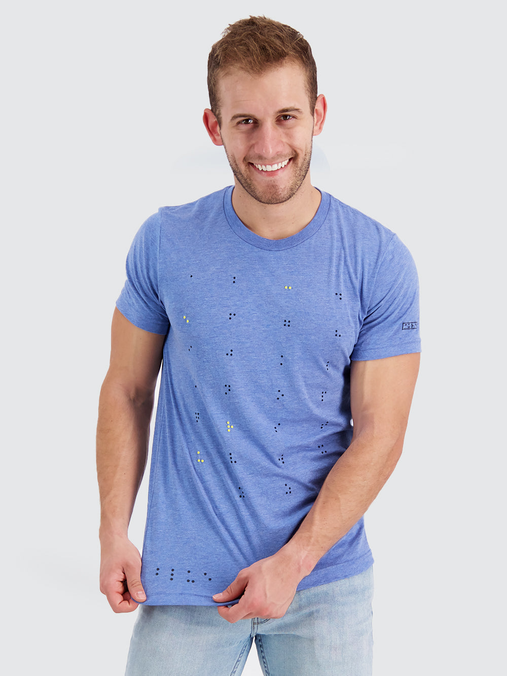 Two Blind Brothers - Mens Men's "Cure" Graphic Crewneck Blue