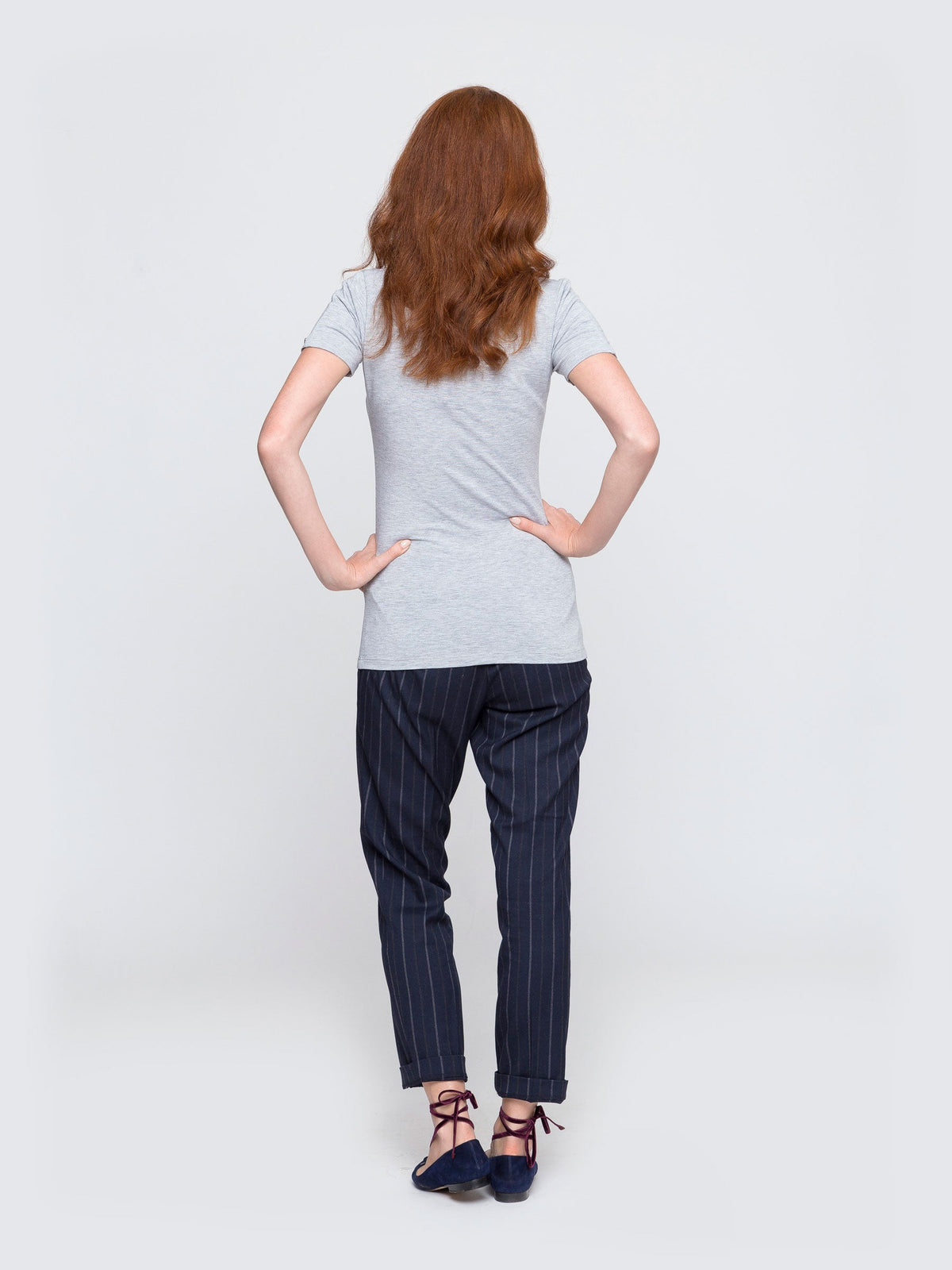 Two Blind Brothers - Womens Women's "Feel" V-Neck Light-Grey