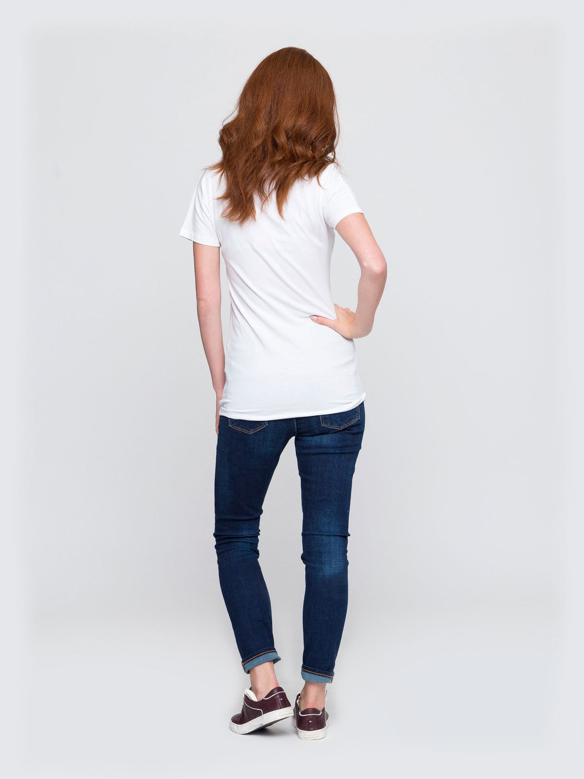 Two Blind Brothers - Womens Women's "Feel" V-Neck White