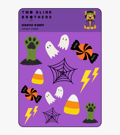 Scratch & Sniff Candy Corn Stickers