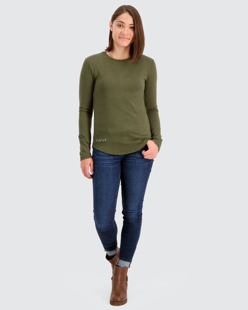 Women's LS Crewneck in XS