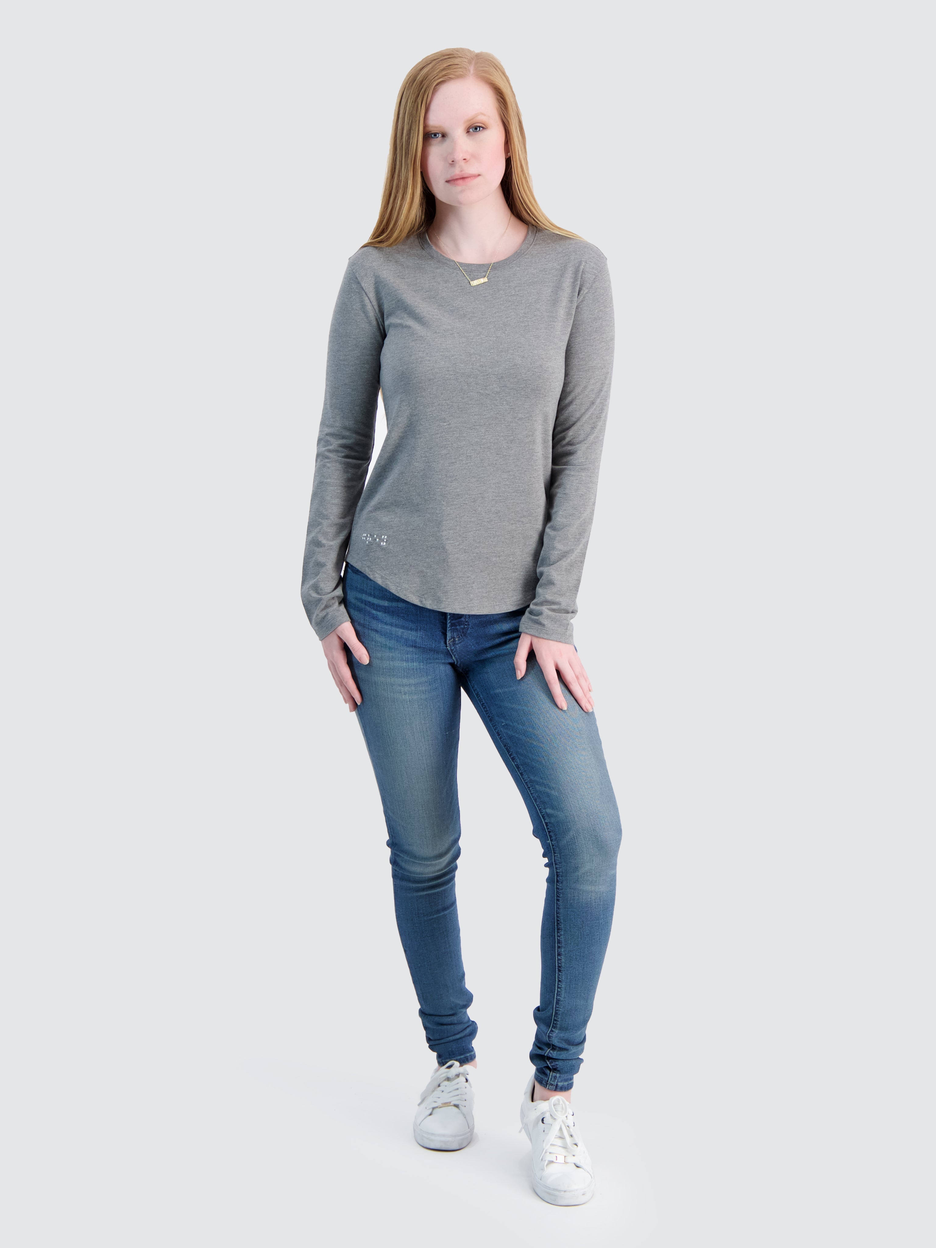 Two Blind Brothers - Womens Women's LS Crewneck Medium-Grey-Heather