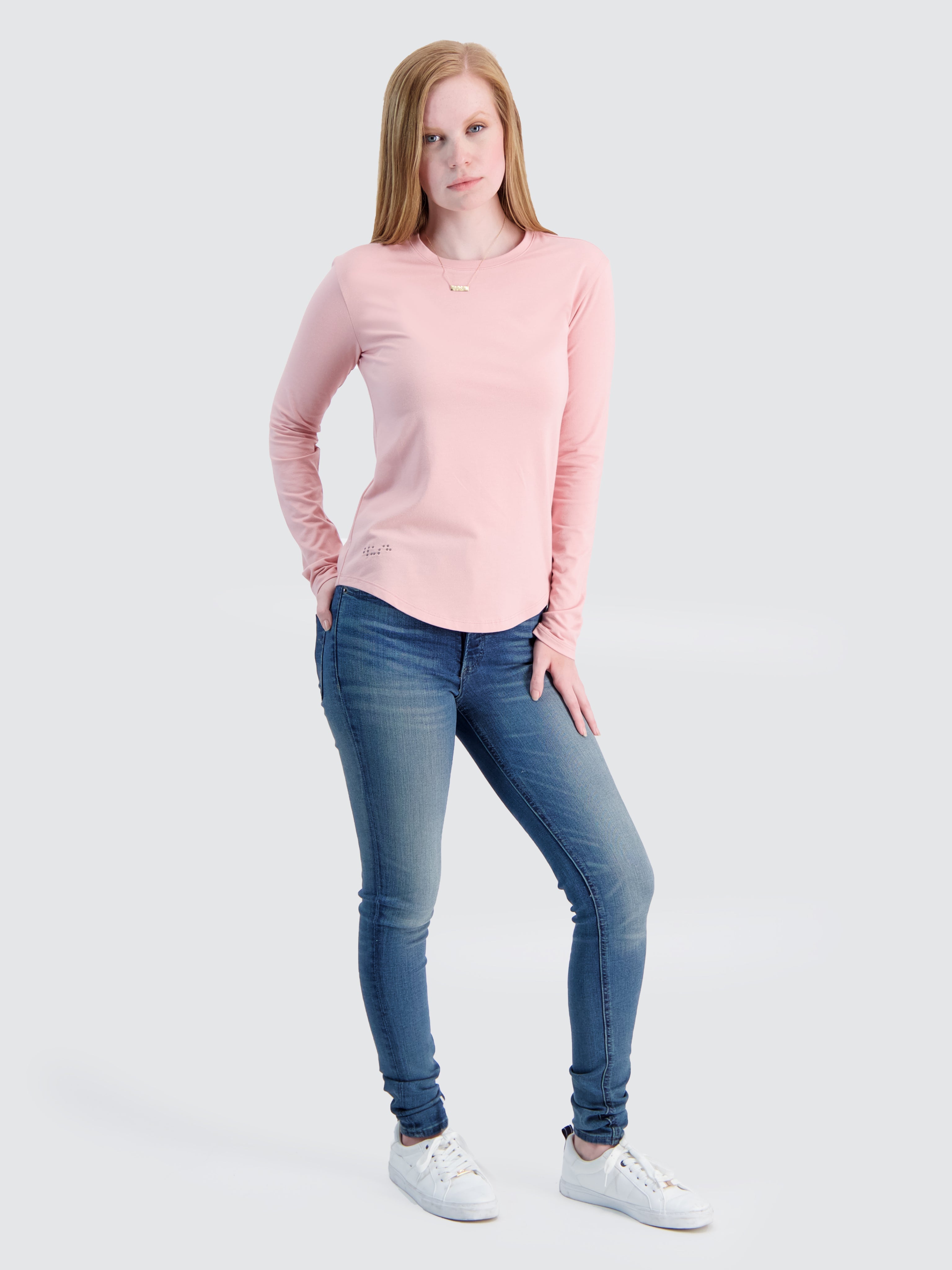 Two Blind Brothers - Womens Women's LS Crewneck Blush