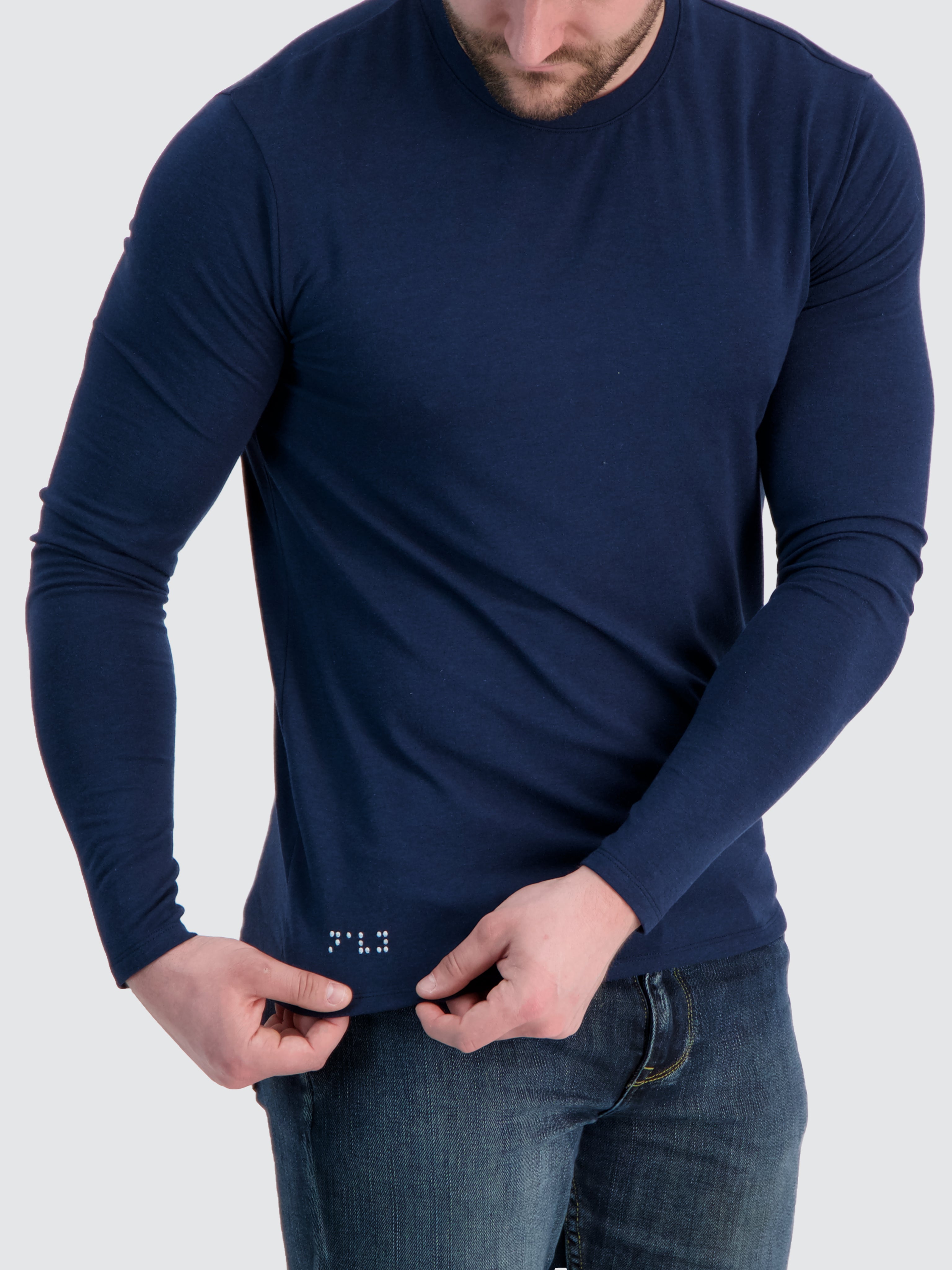 Two Blind Brothers - Mens Men's Long Sleeve Crewneck Navy