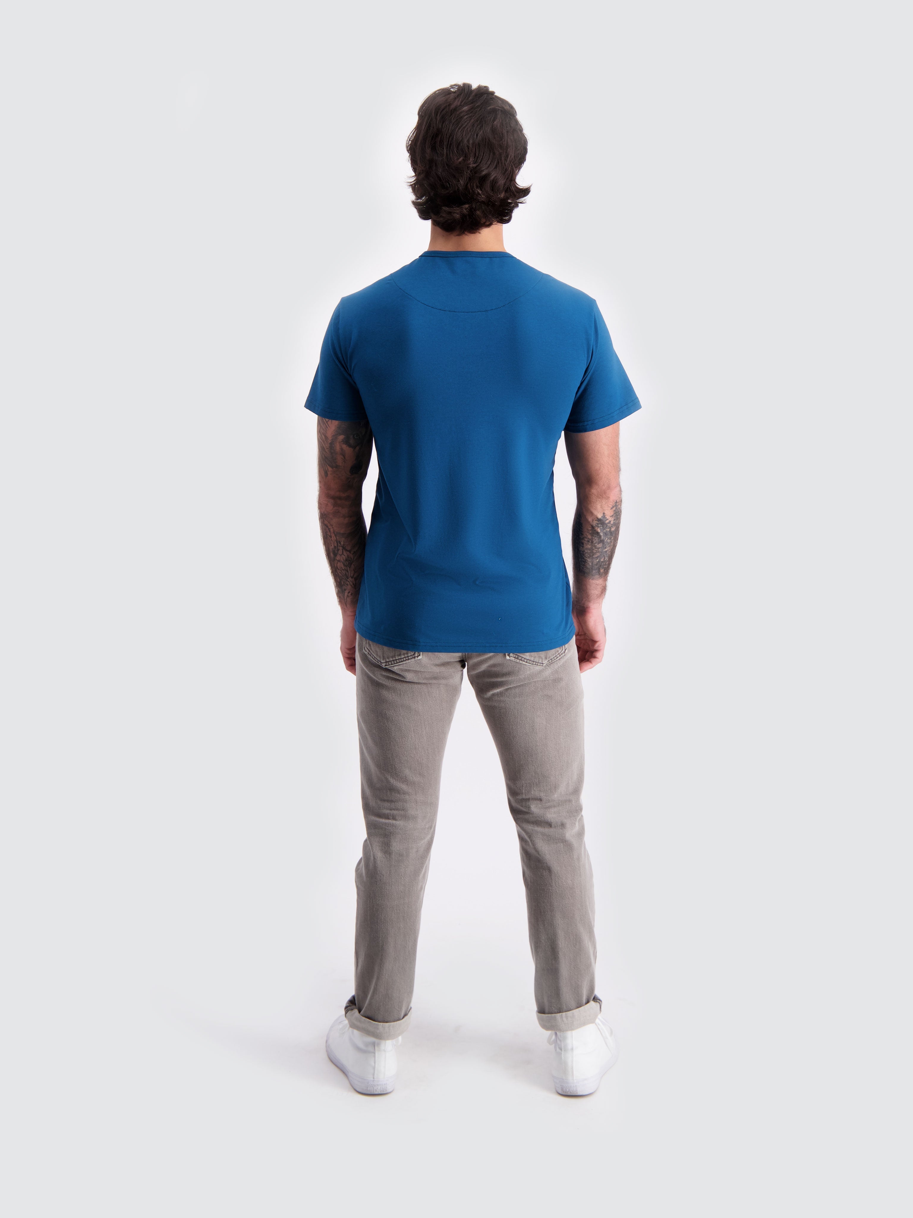 Two Blind Brothers - Mens Men's SS Henley Solid Teal