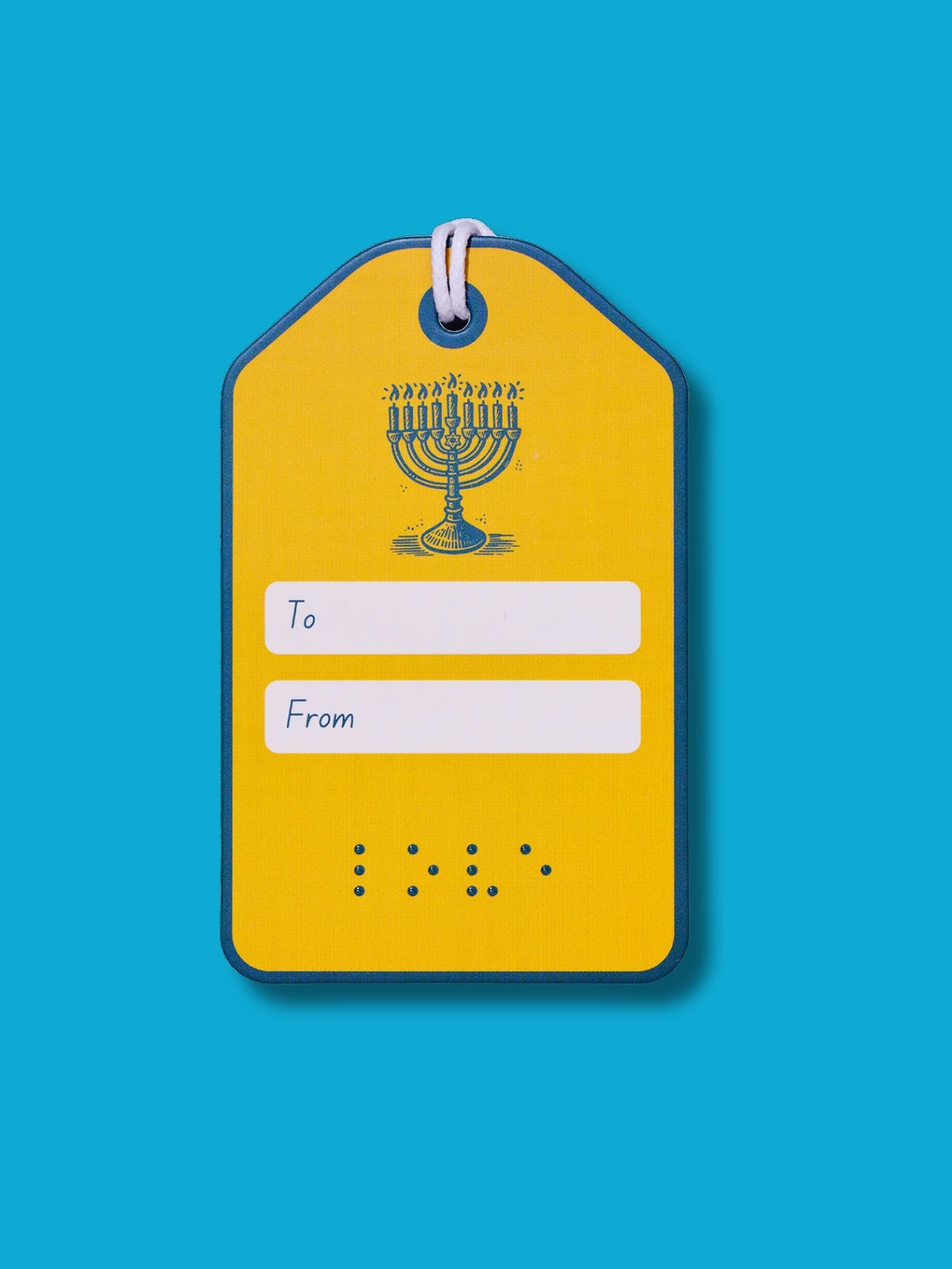Two Blind Brothers - Gift Tag LoveTags Menorah