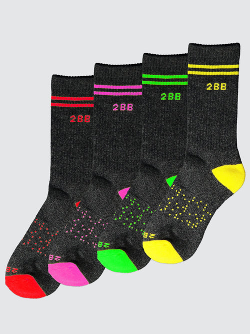 Youth Calf Sock Bundle (4 Pairs) in One Size