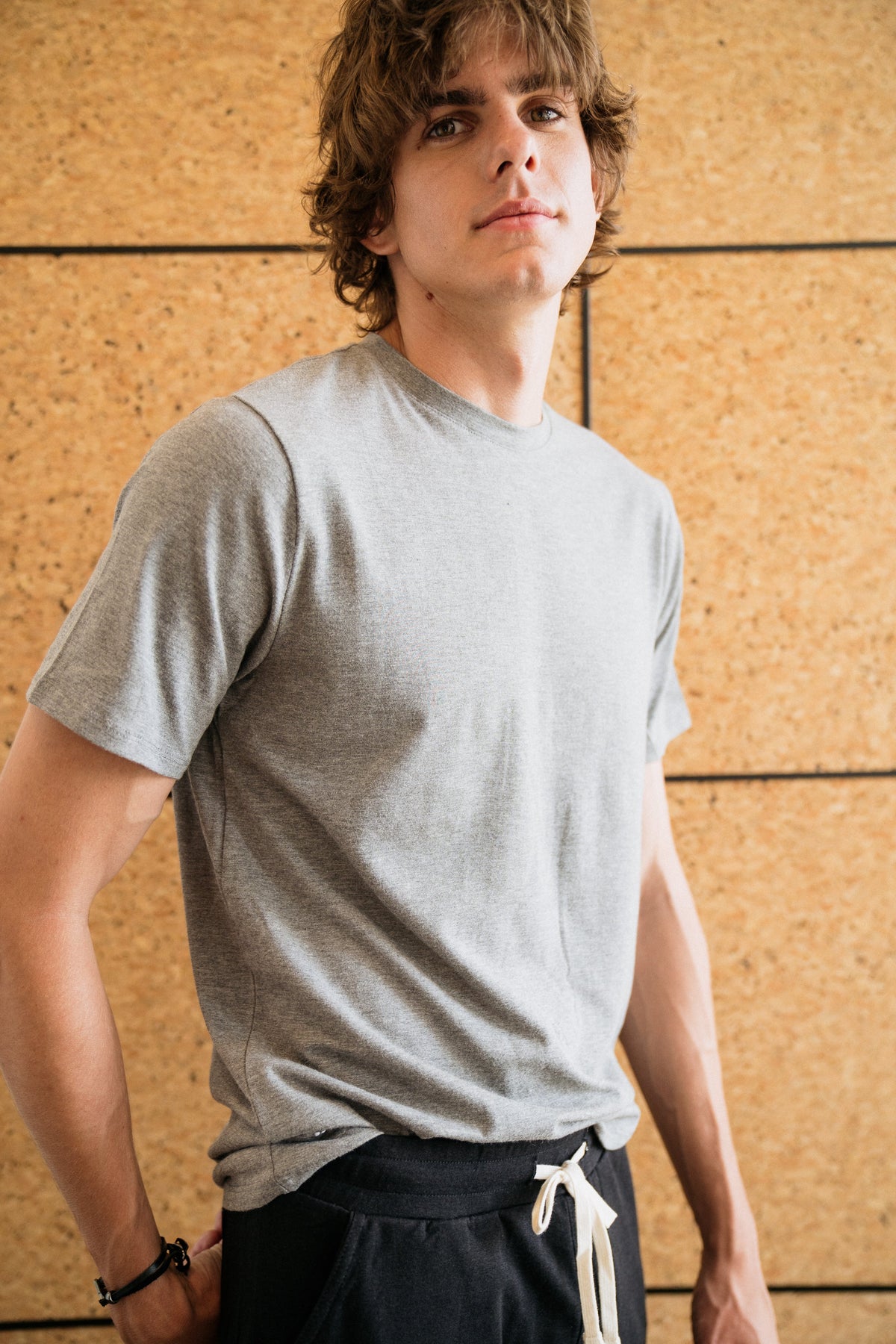 Two Blind Brothers - Mens Men's Short Sleeve Crewneck Medium-Grey-Heather
