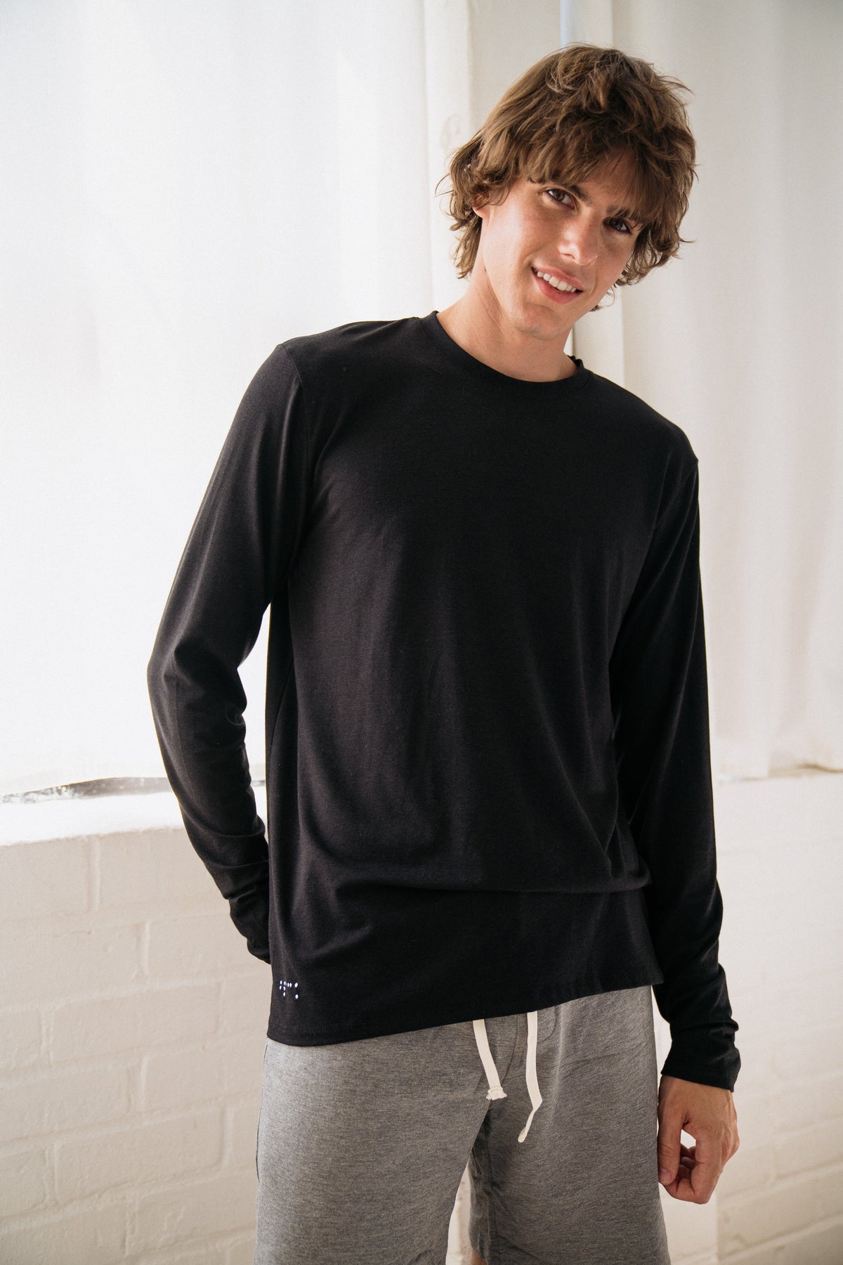 Two Blind Brothers - Mens Men's Long Sleeve Crewneck Black