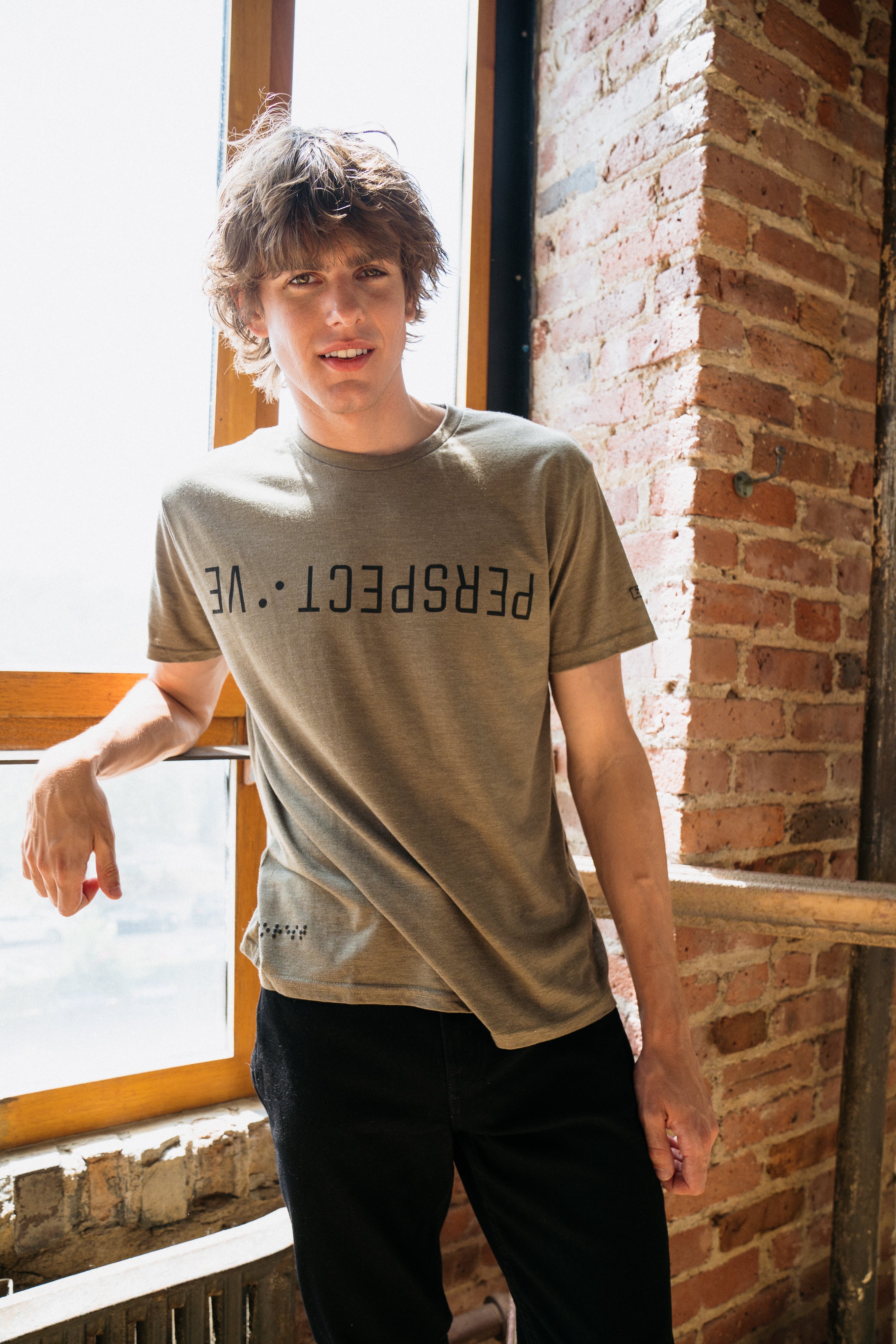 Two Blind Brothers - Mens Men's "Perspective" Graphic Crewneck Forest