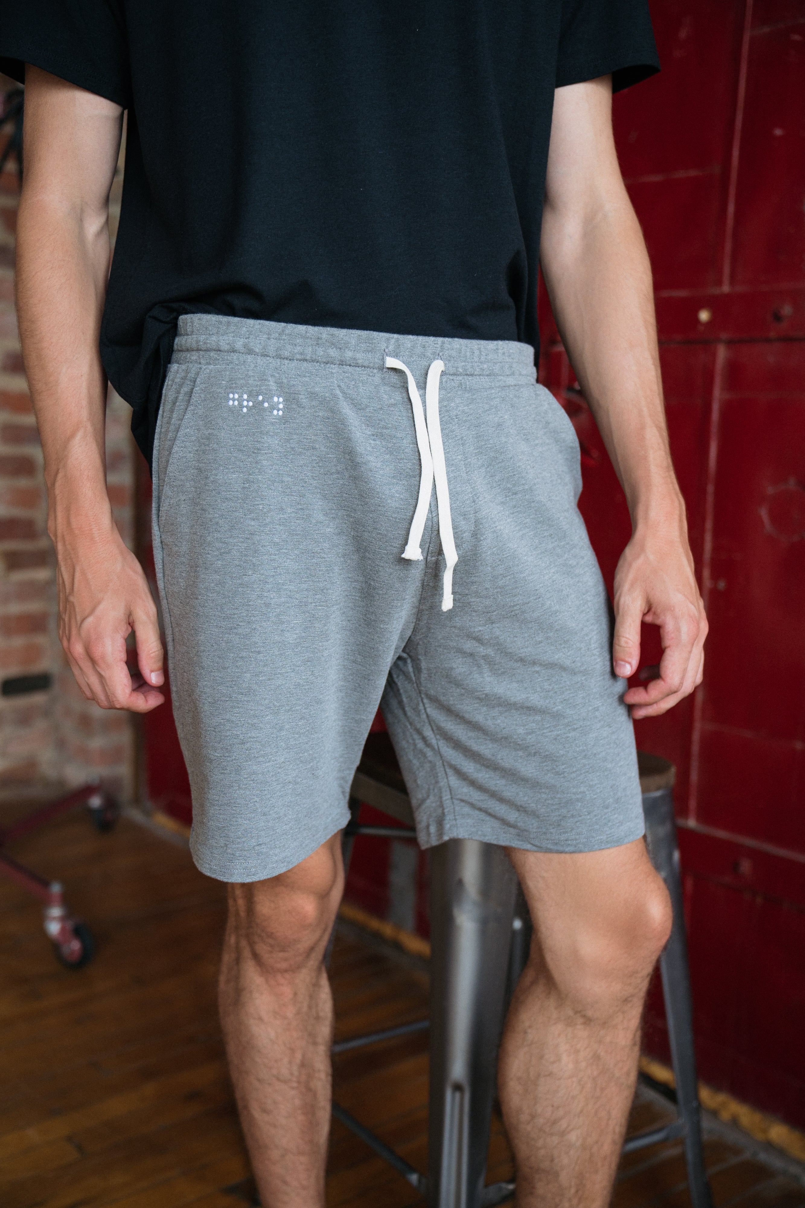 Two Blind Brothers - Mens Men's French Terry Lounge Shorts Medium-Grey-Heather