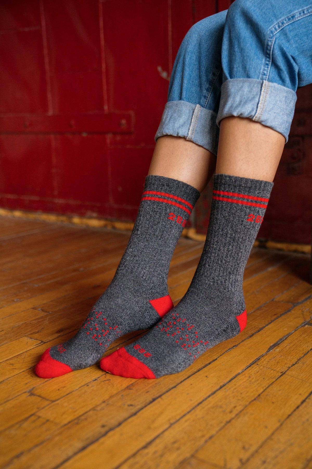 Two Blind Brothers - Gift Calf Sock Bundle (4 Pairs) Red