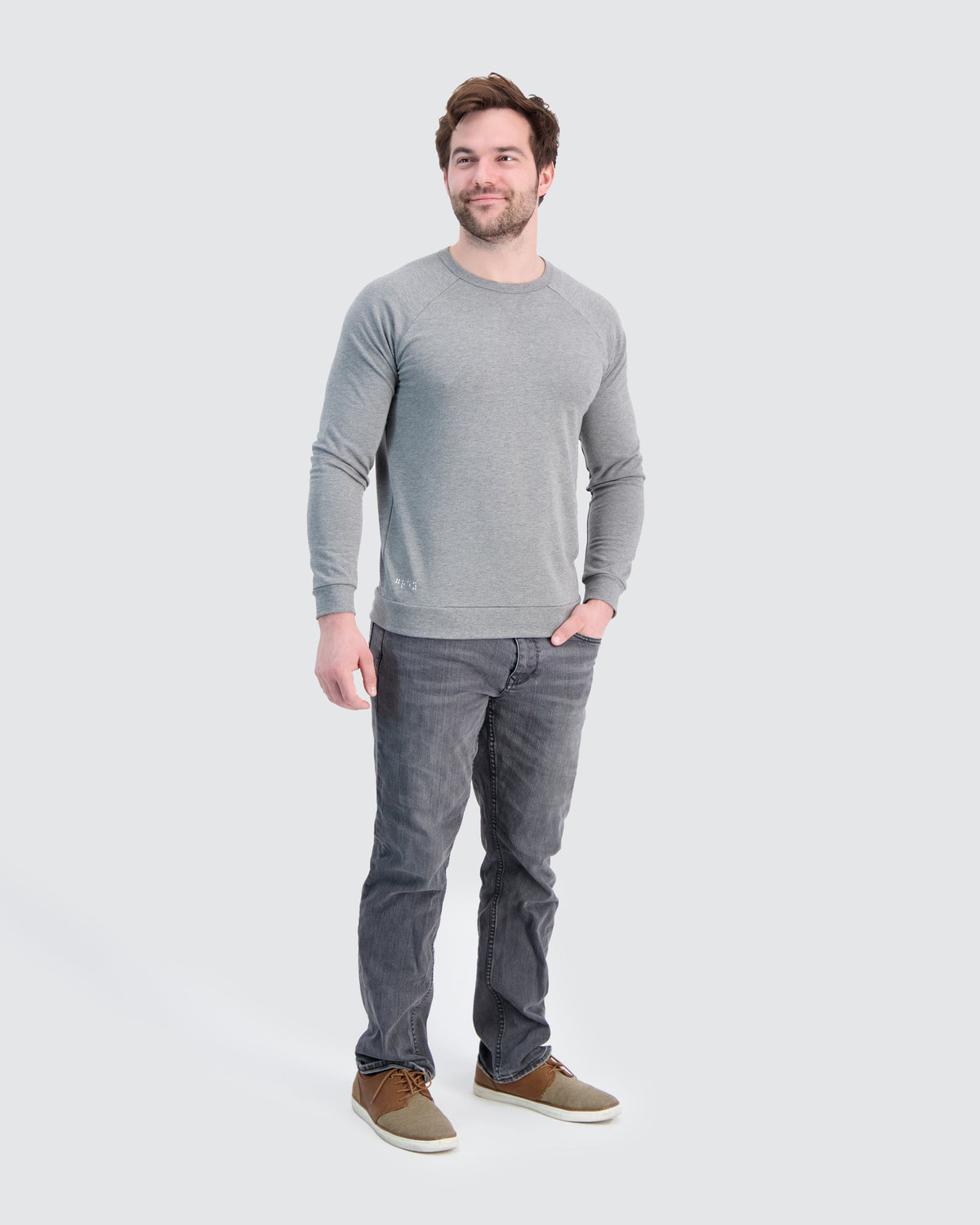 Two Blind Brothers - Mens Men's Raglan Medium-Grey-Heather
