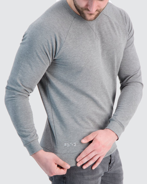 Men's Raglan in Medium Grey Heather