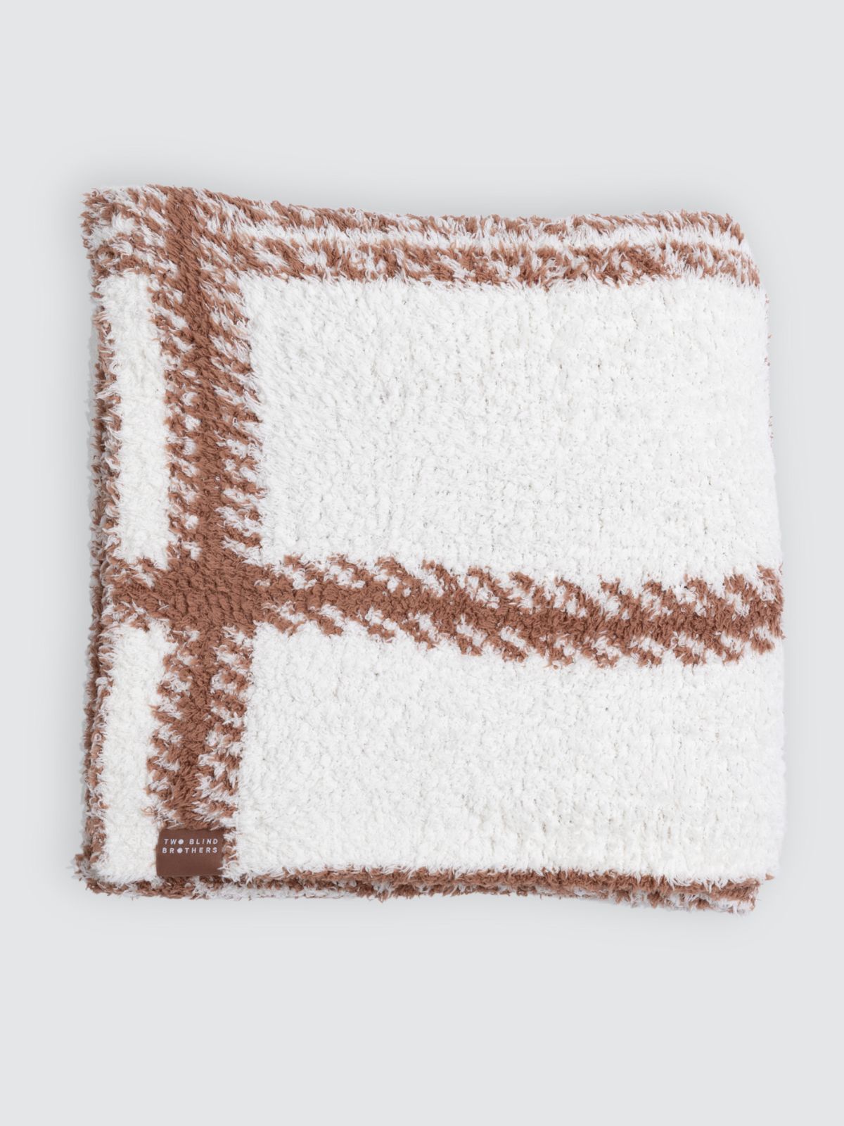 Two Blind Brothers - Gift Plush Blanket Mocha-+-White