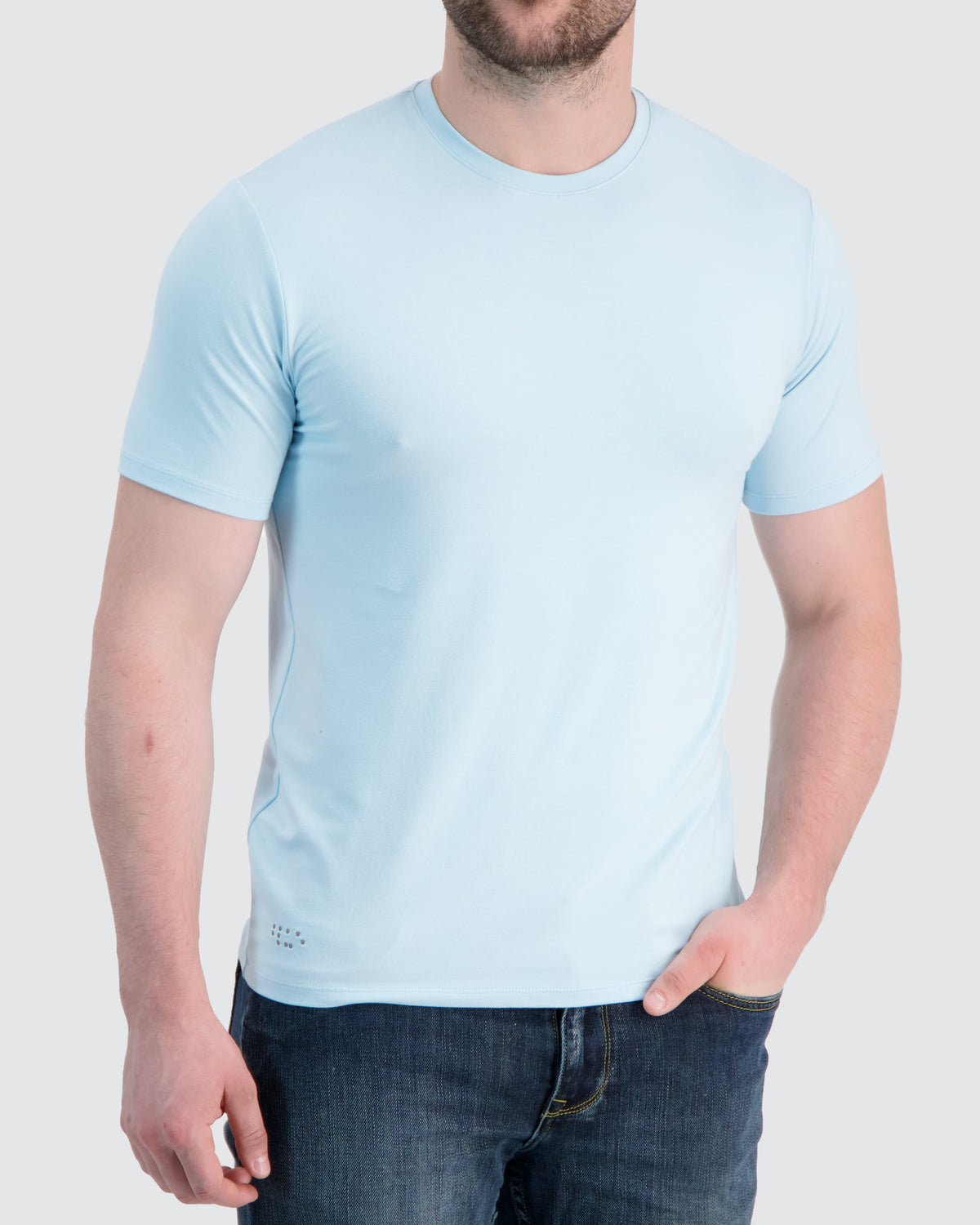 Two Blind Brothers - Mens Men's SS Crewneck Tee Light-Blue