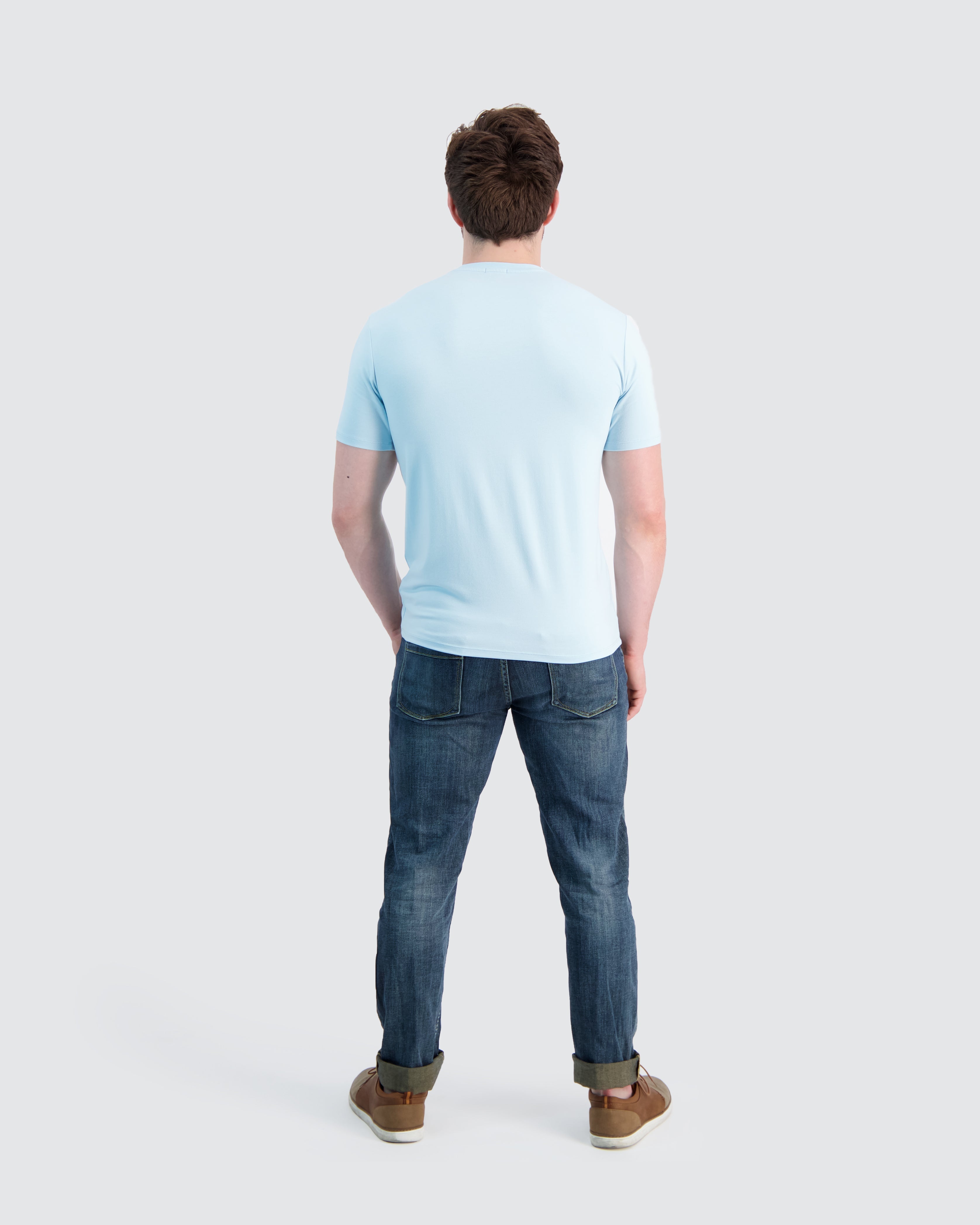 Two Blind Brothers - Mens Men's SS Crewneck Tee Light-Blue