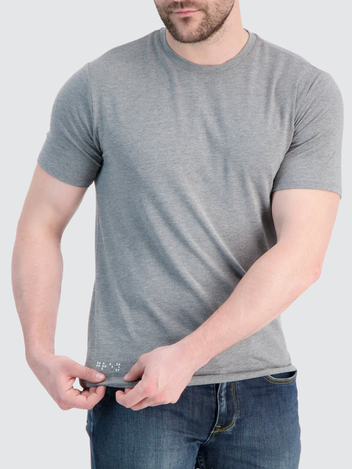 Two Blind Brothers - Mens Men's Short Sleeve Crewneck Medium-Grey-Heather