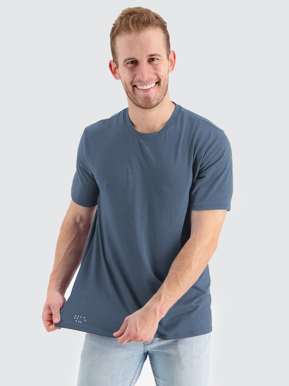 Two Blind Brothers - Mens Men's Short Sleeve Crewneck Washed-Navy