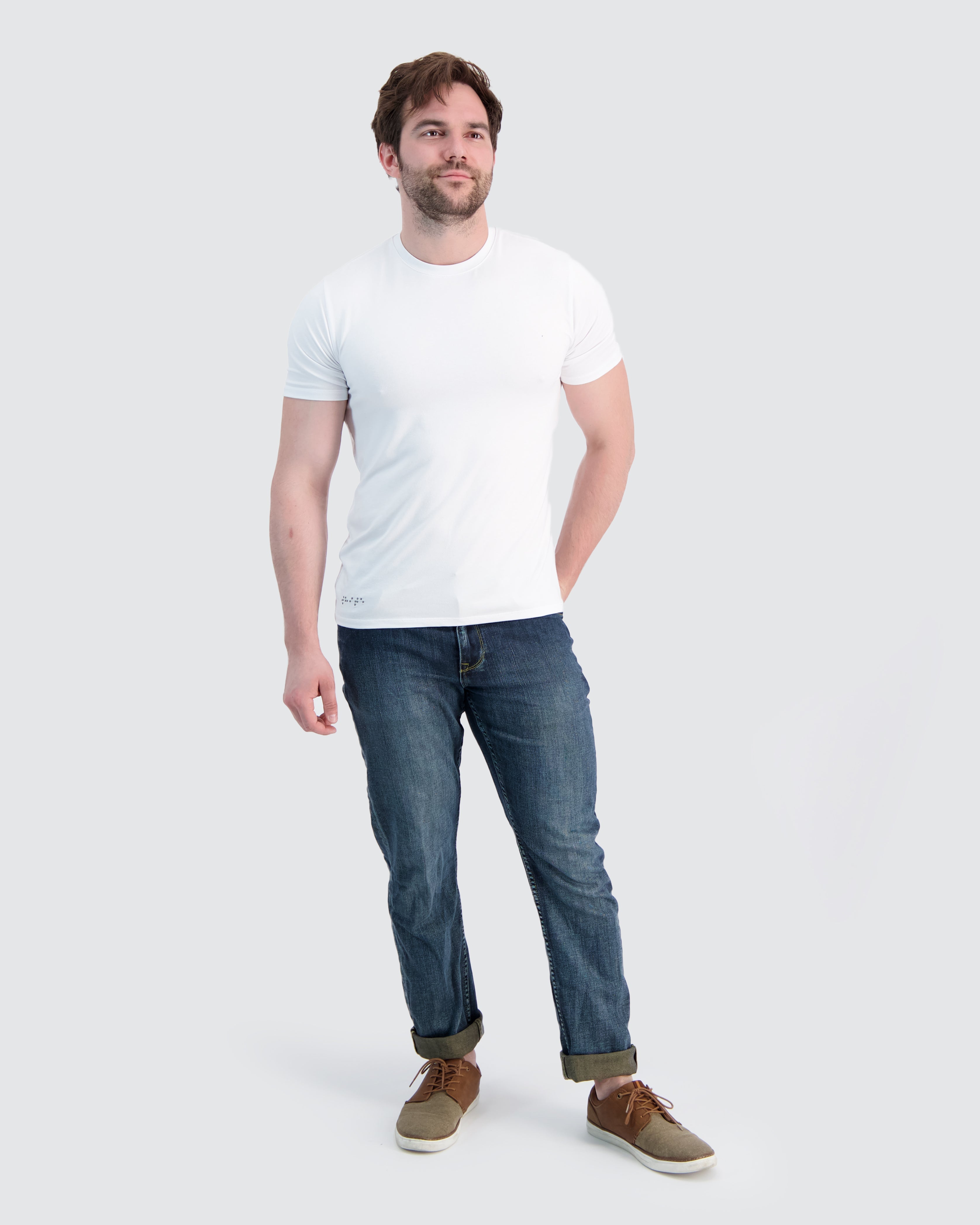 Two Blind Brothers - Mens Men's SS Crewneck Tee White