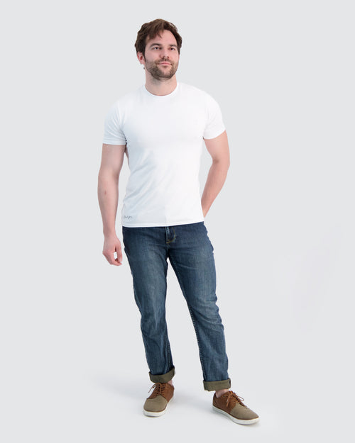 Men's SS Crewneck Tee in White
