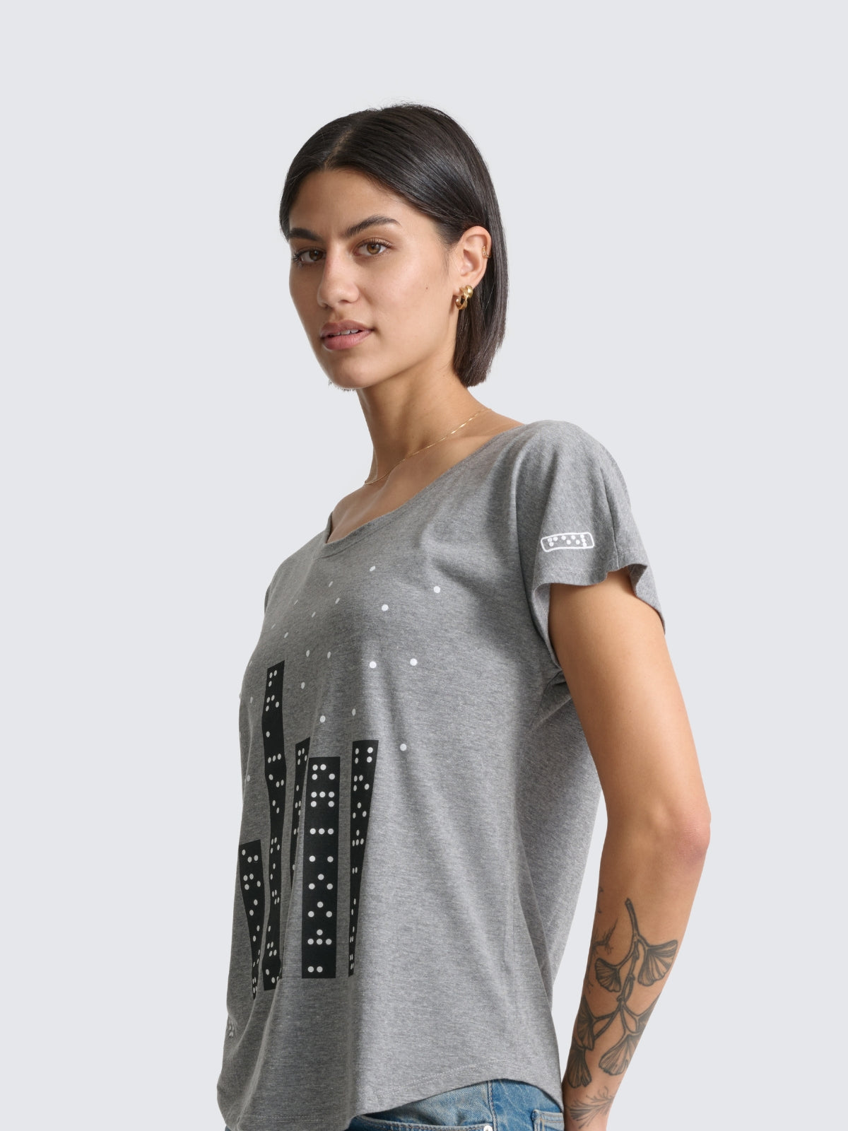 Two Blind Brothers - Womens NYC Skyline Graphic Dolman Navy--
