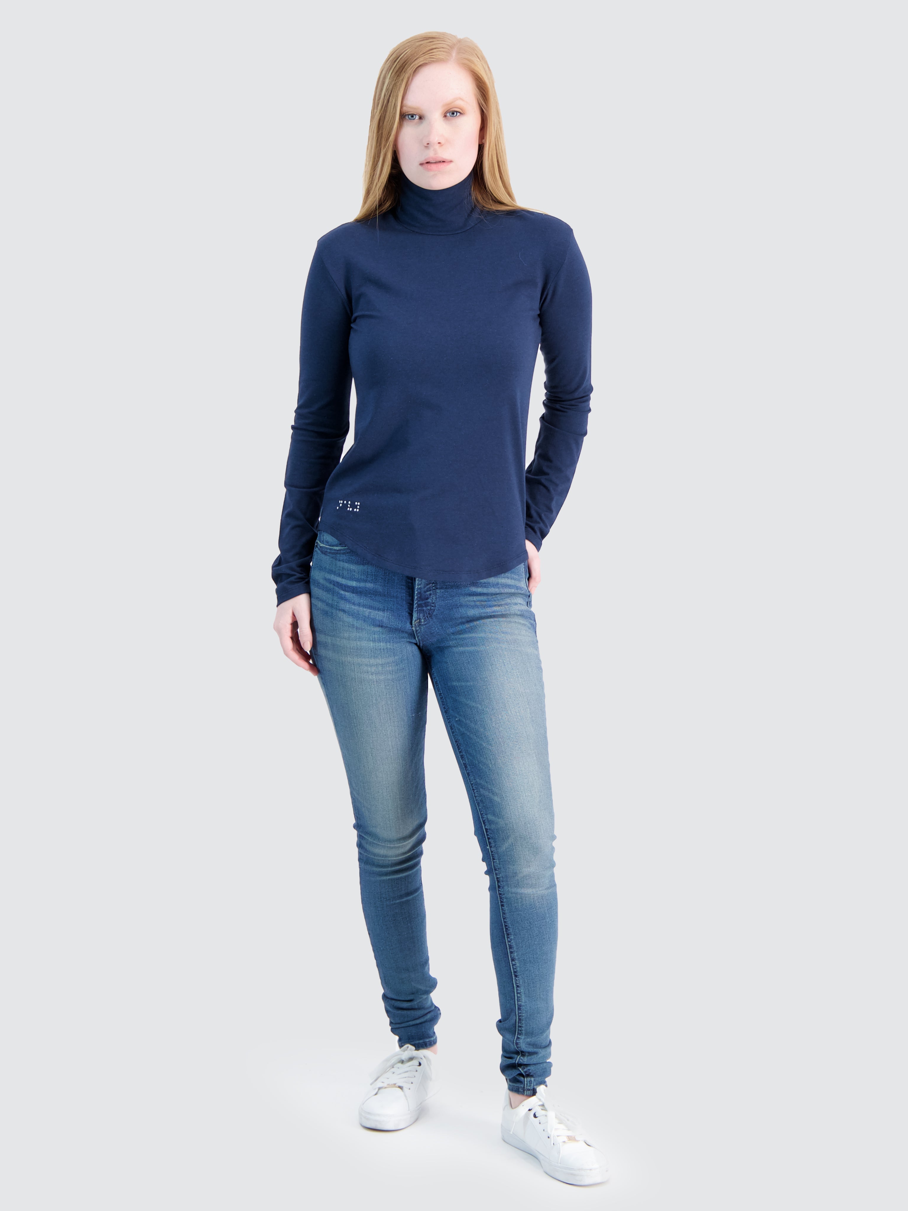 Two Blind Brothers - Womens Women's Turtleneck Navy