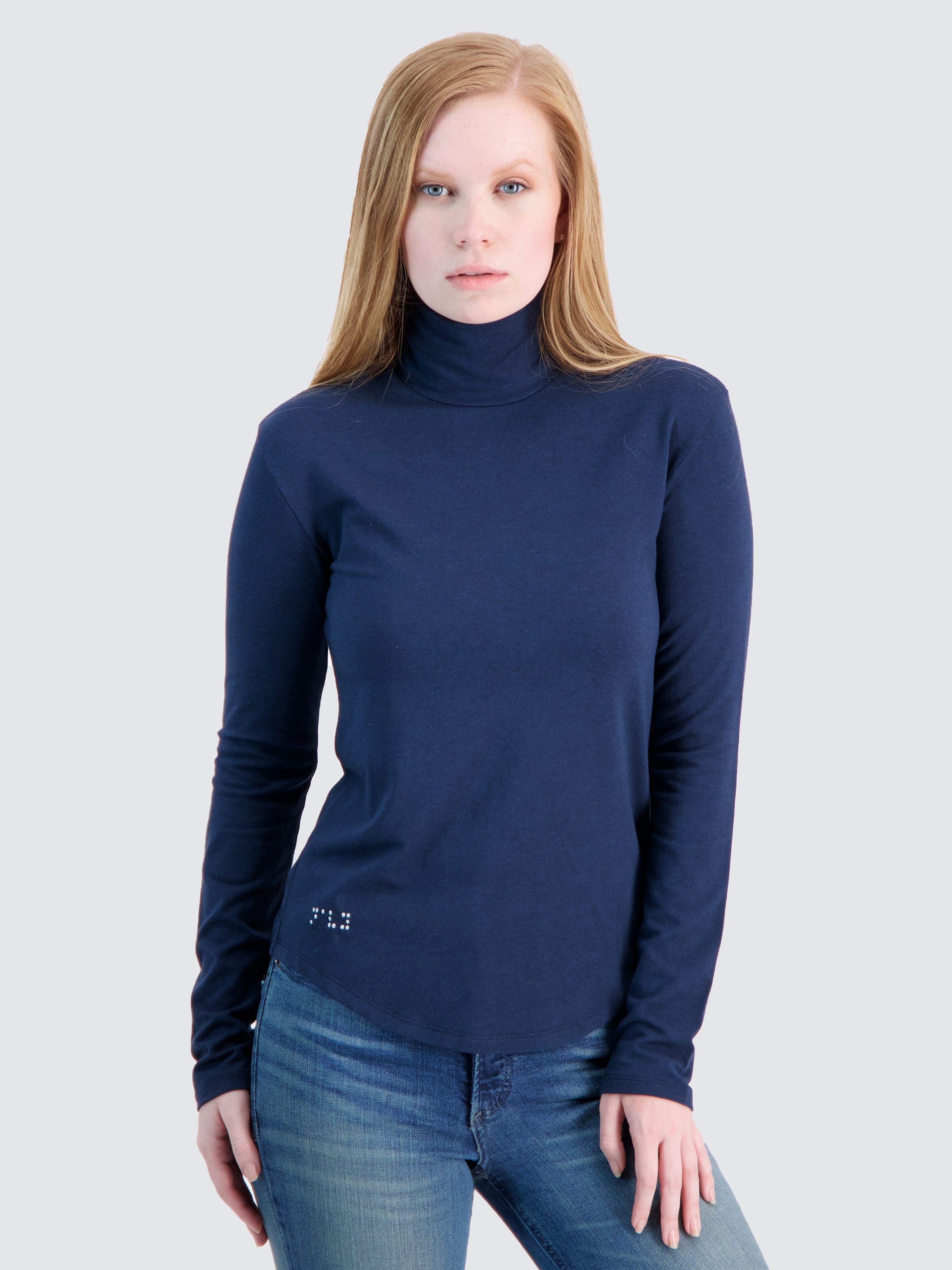 Two Blind Brothers - Womens Women's Turtleneck Navy