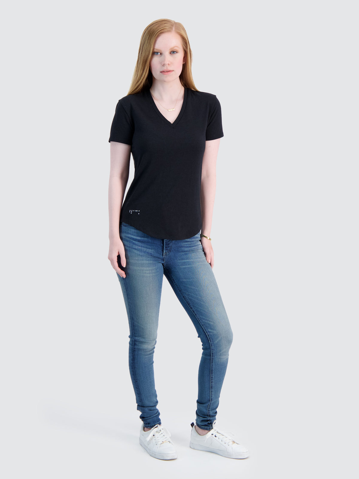 Two Blind Brothers - Womens Women's Short Sleeve V-Neck Tee Black