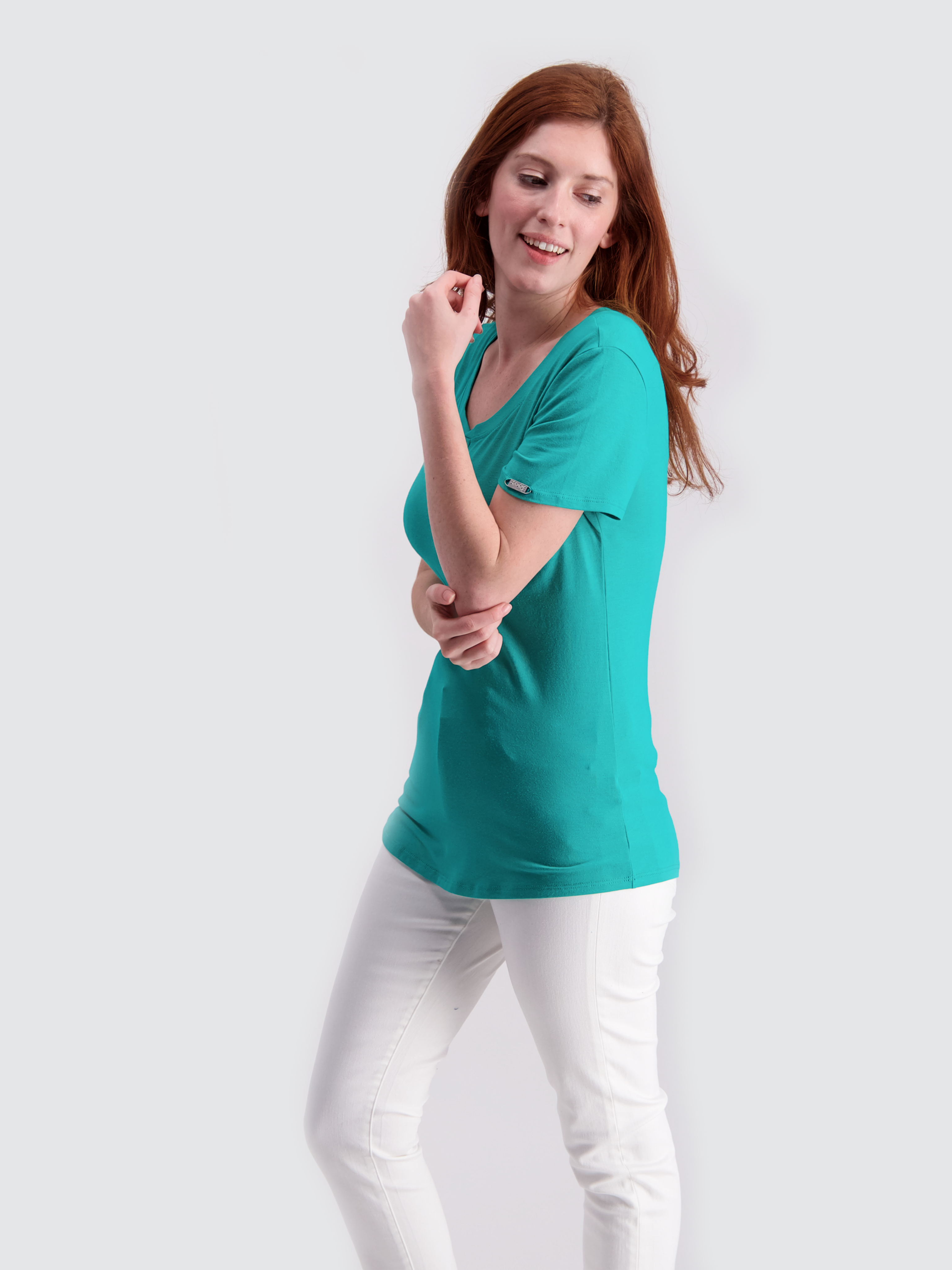 Two Blind Brothers - Womens Women's SS Henley Seafoam